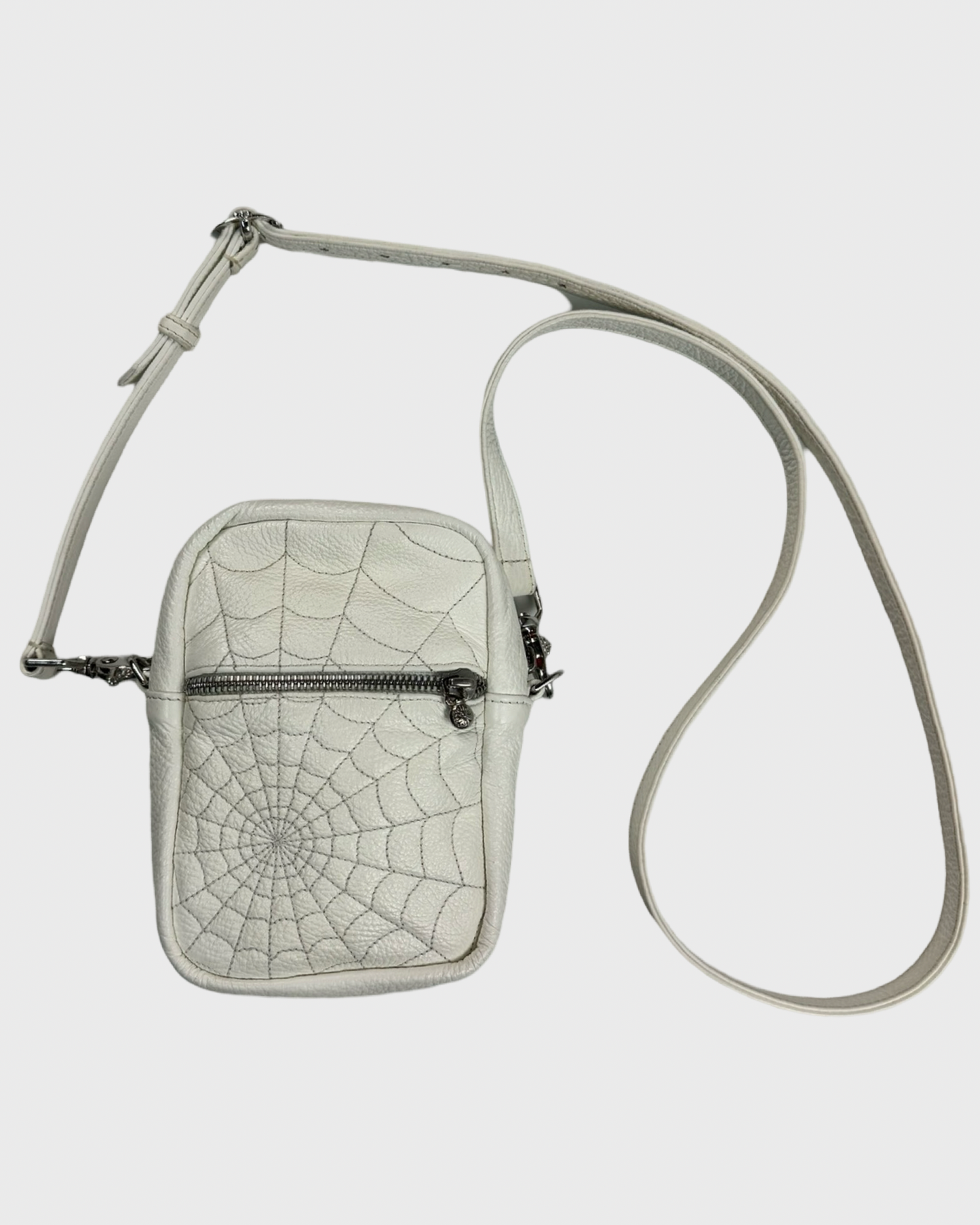 Chrome Hearts Spidwerweb pattern Taka bag in white SZ:OS