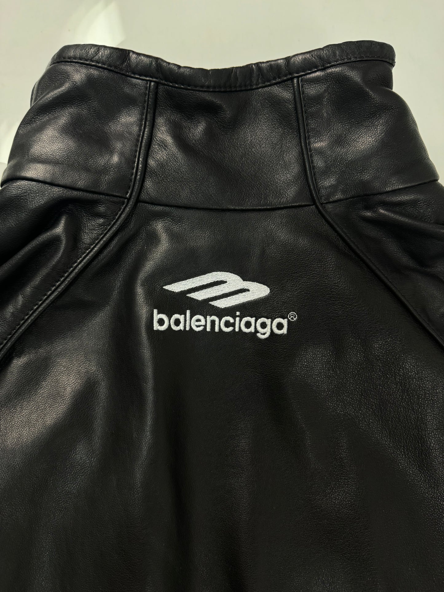 Balenciaga SUPer soft lamb leather 3B logo trackjacket SZ:2