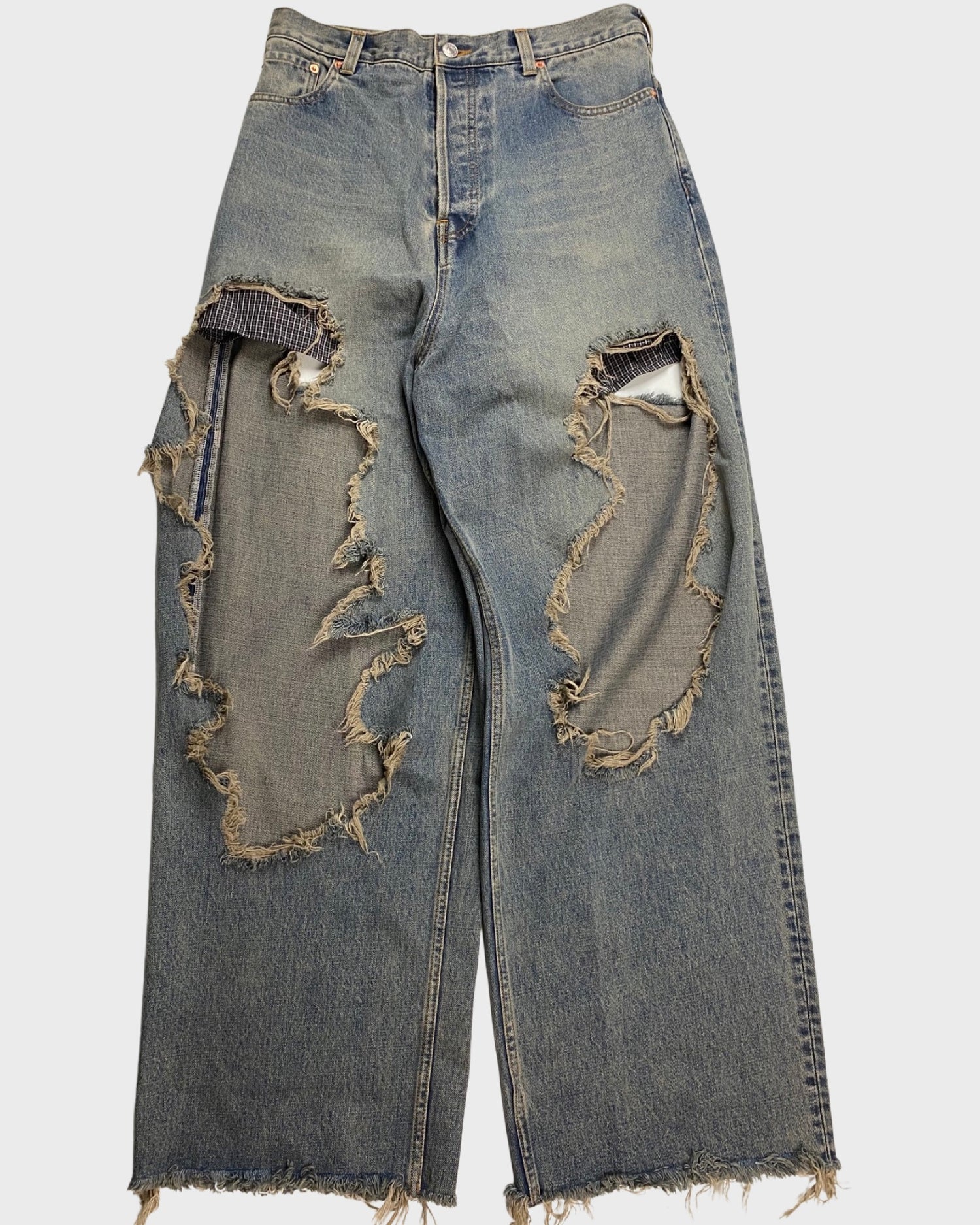Balenciaga destroyed torn Jeans in blue SZ:S|M –