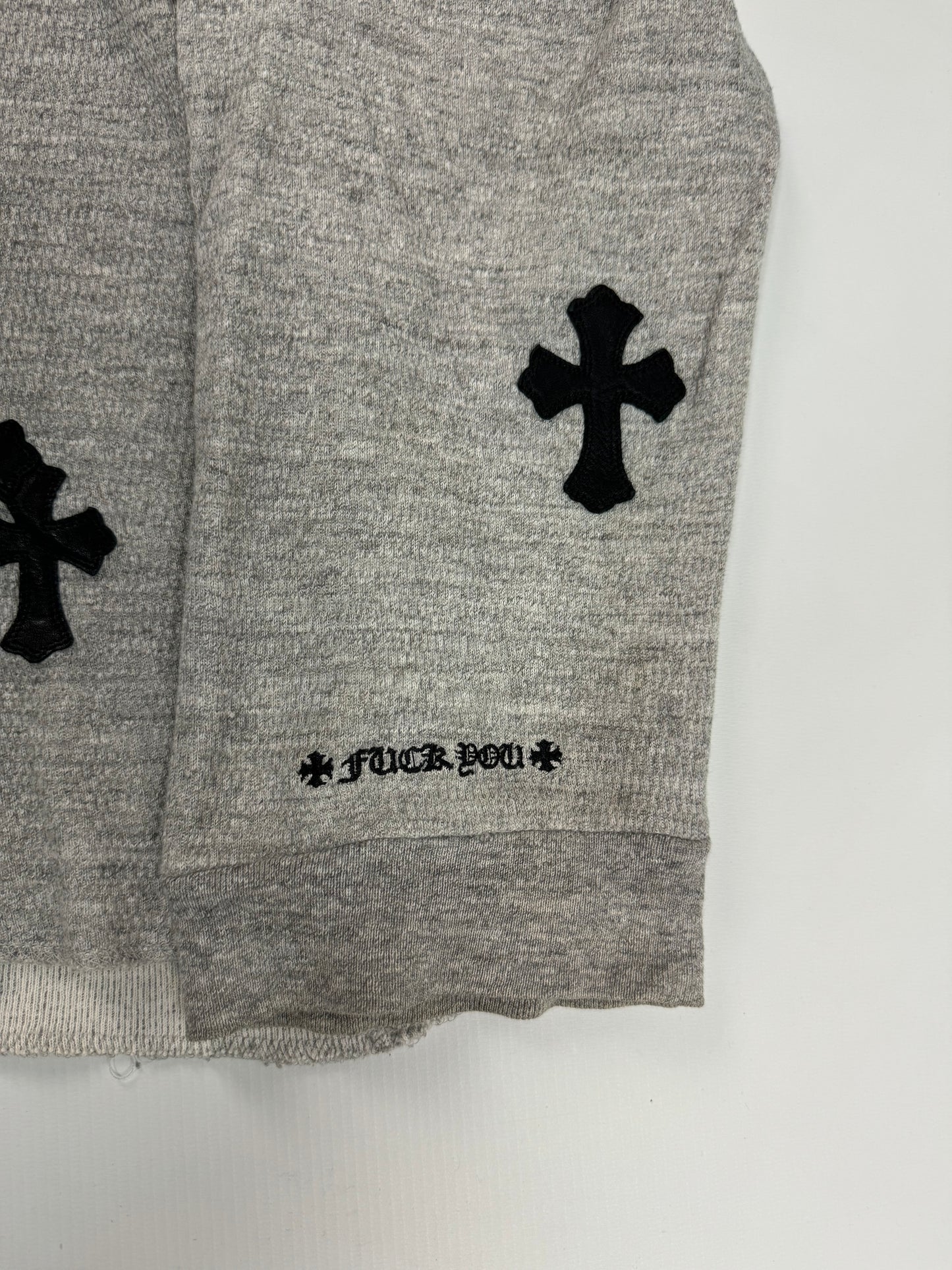 Chrome Hearts Special Order FUCK YOU cotton crewneck sweater cross patch SZ:XL