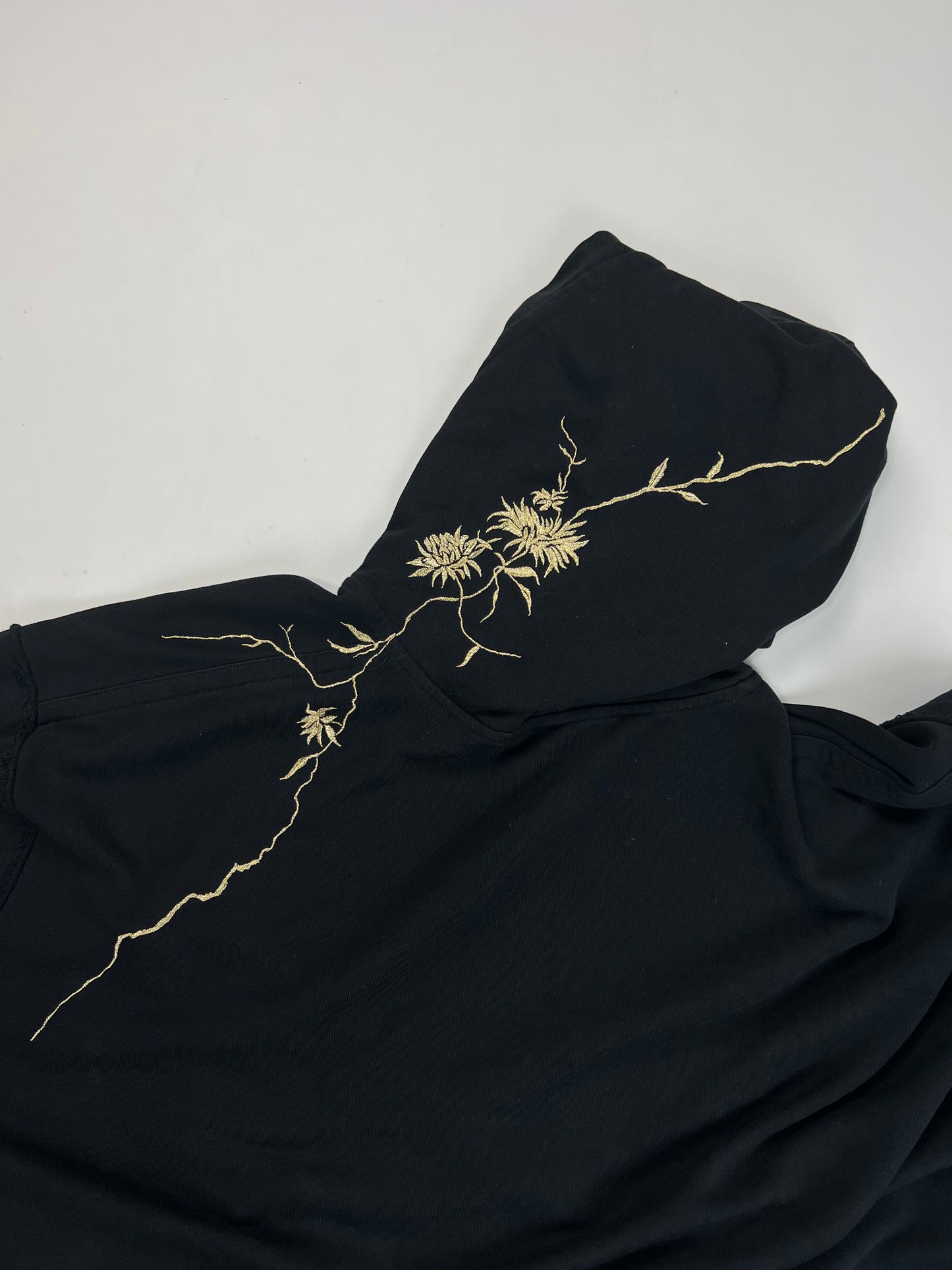 Haider Ackermann floral embroidered Perth Hoodie Black SZ:L