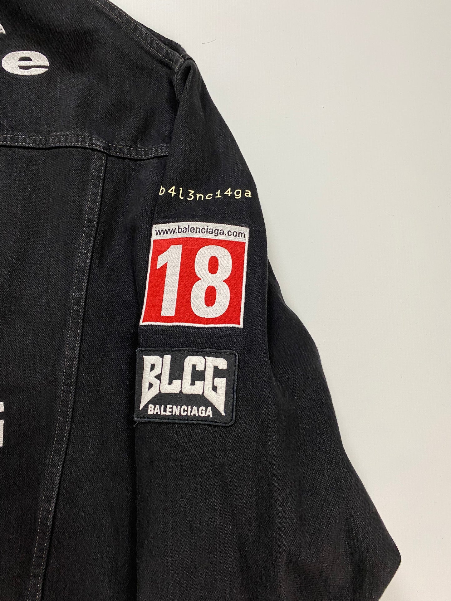 Balenciaga AW21 afterworld gamer patched denim jacket SZ:XS