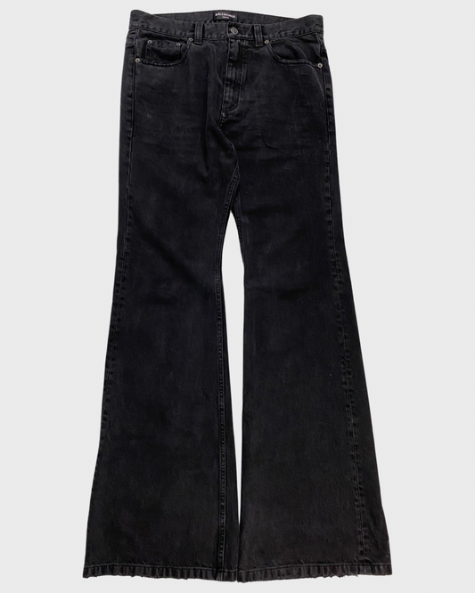 Balenciaga FALL22 lost Tape black flared runway jeans SZ:S