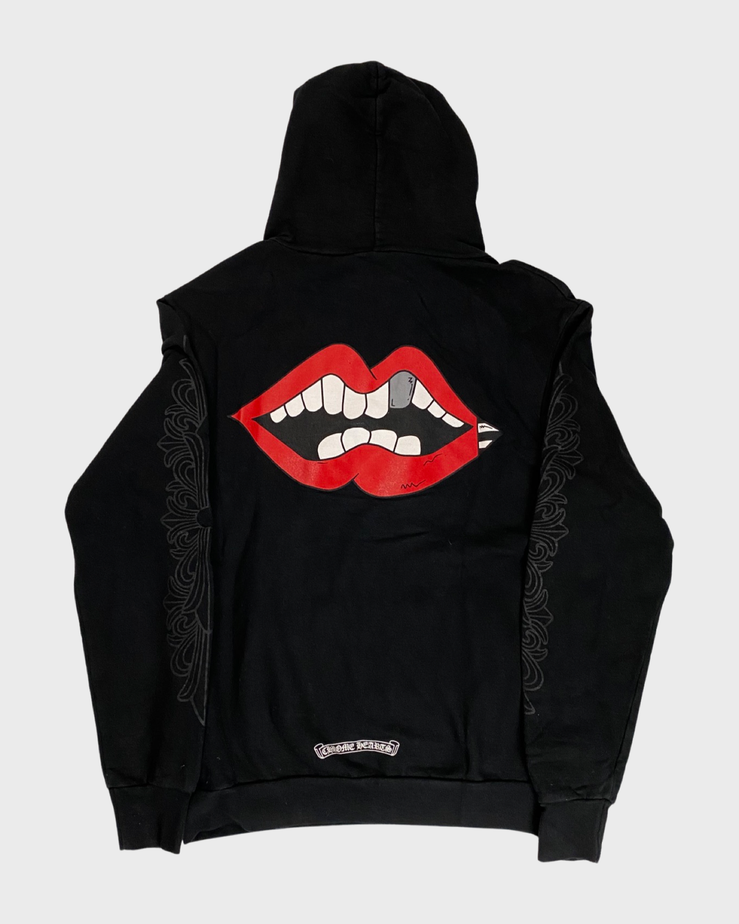 Chrome Hearts x Mattyboy floral chomper hoodie in black SZ:S|M