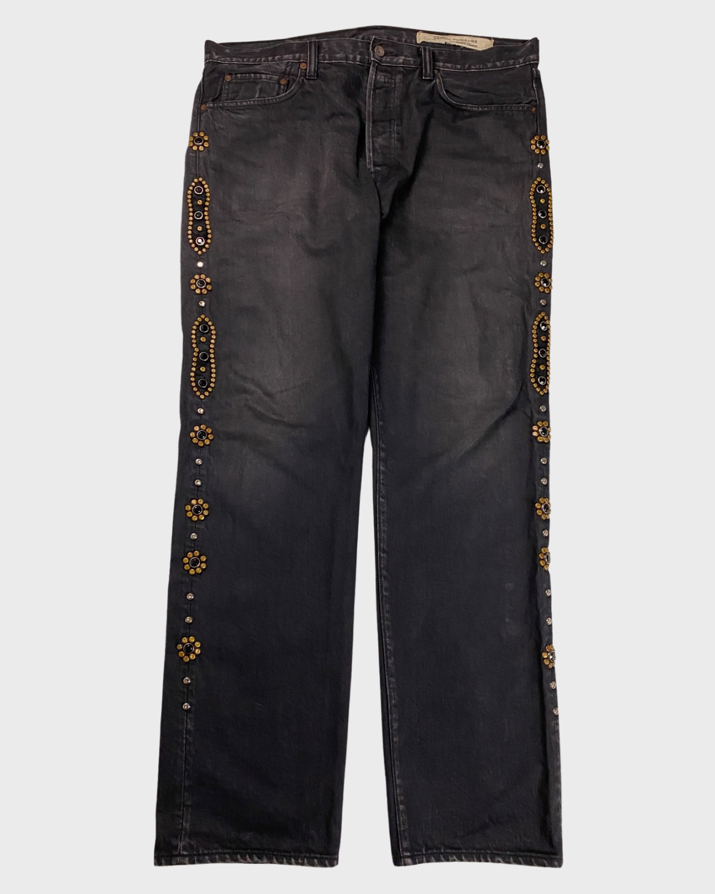 Kapital Gemstone jewel jeans in black SZ:W38