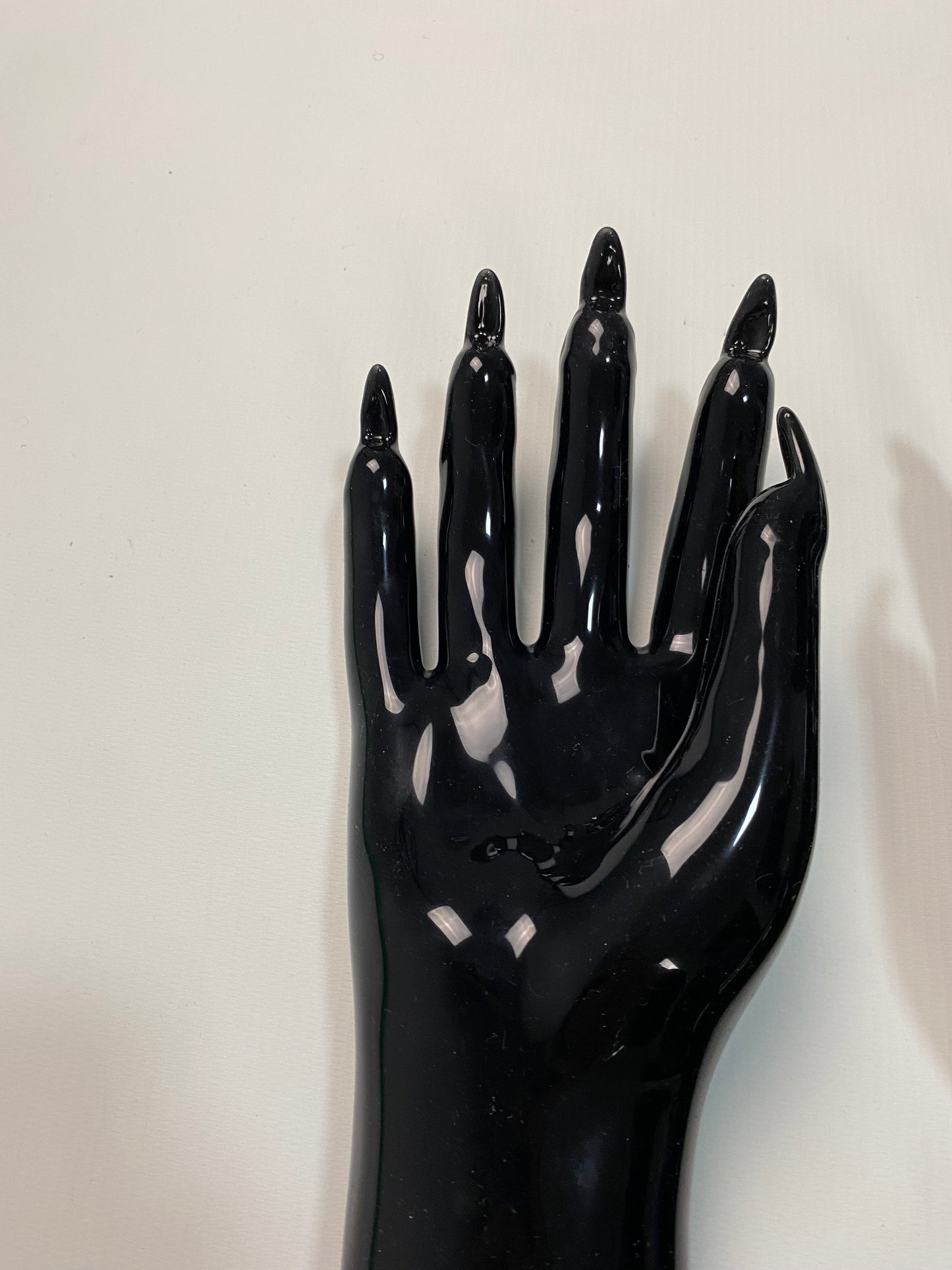 Balenciaga SS23 long shiny fetish gloves black SZ:OS