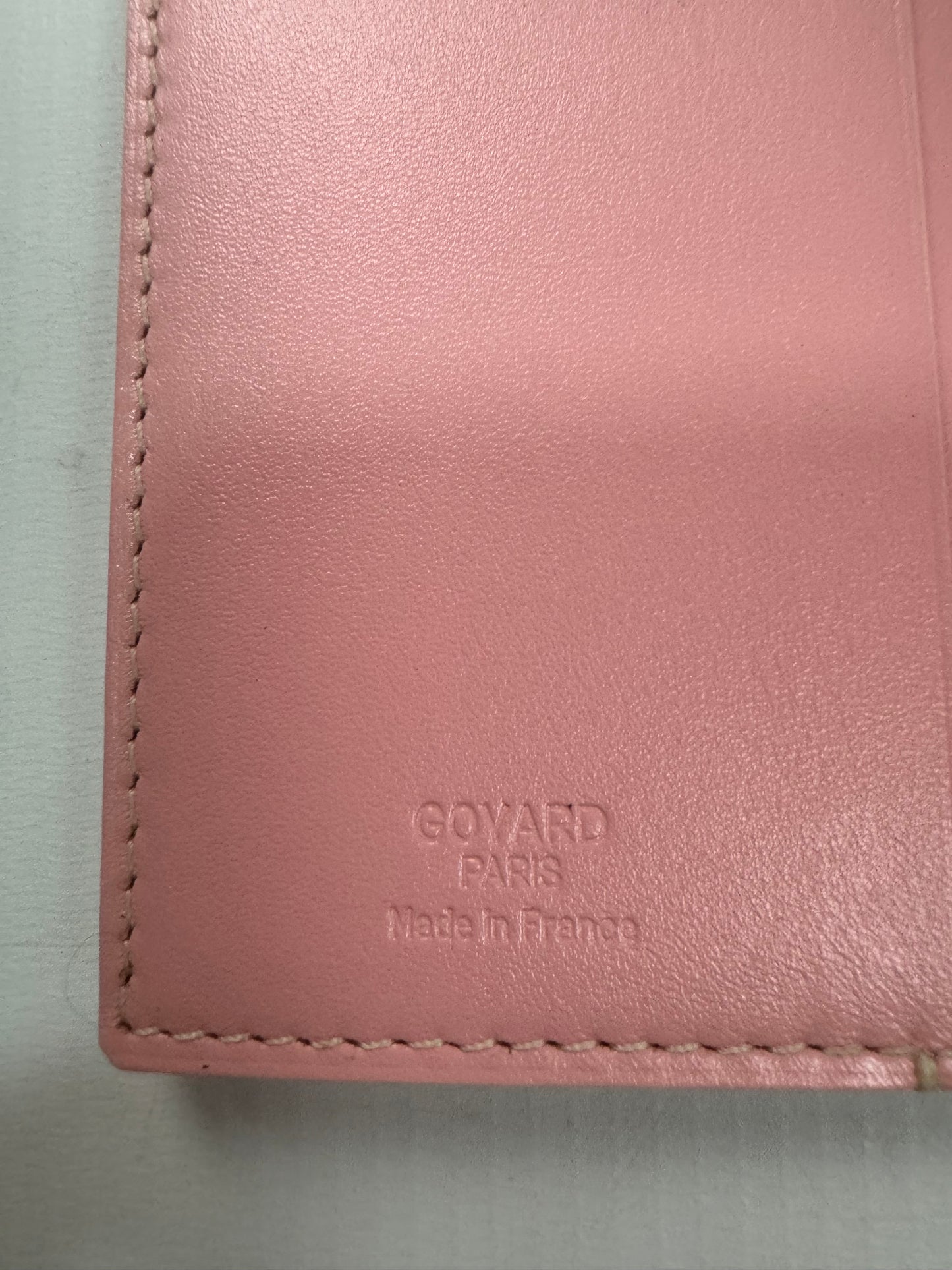 Goyard Japan Exclusive 2008 Sakura Pink Passport Holder SZ:OS