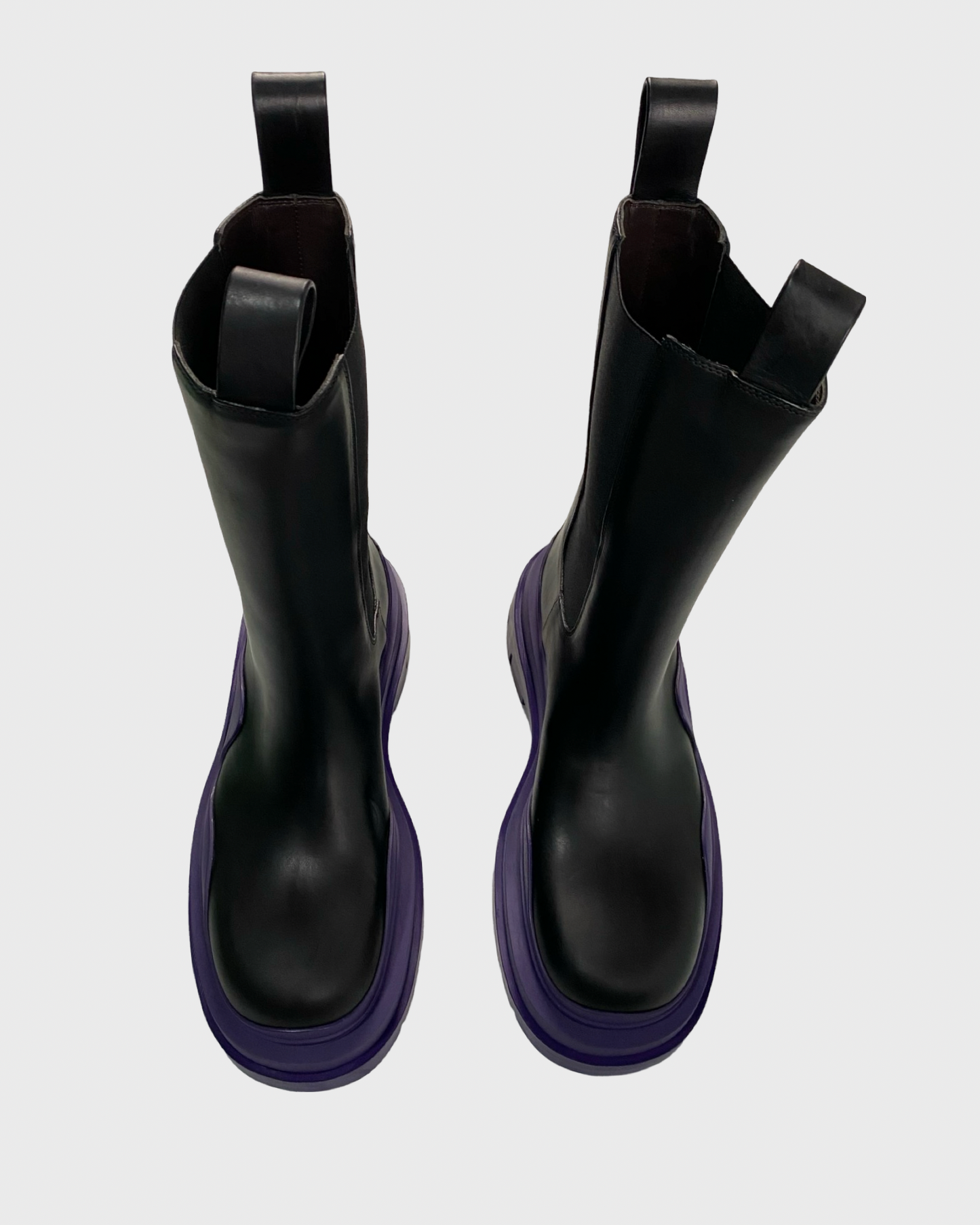 Bottega Veneta Tractor Boots black & purple SZ:41