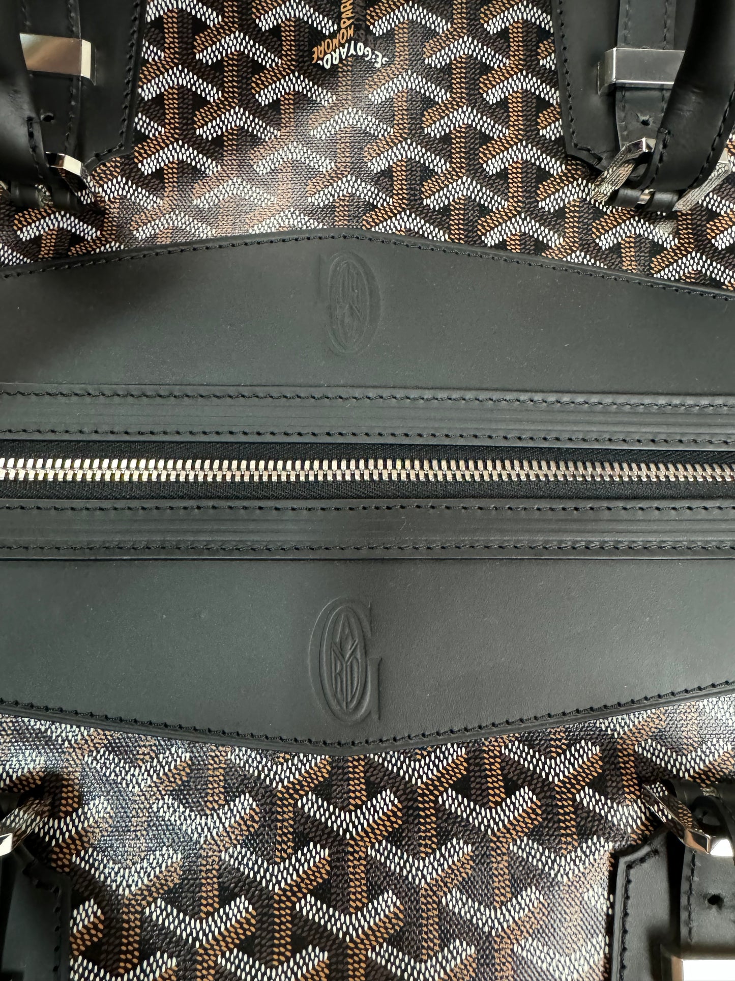 Goyard Boeing 55 Travel Duffle Bag in black SZ:OS