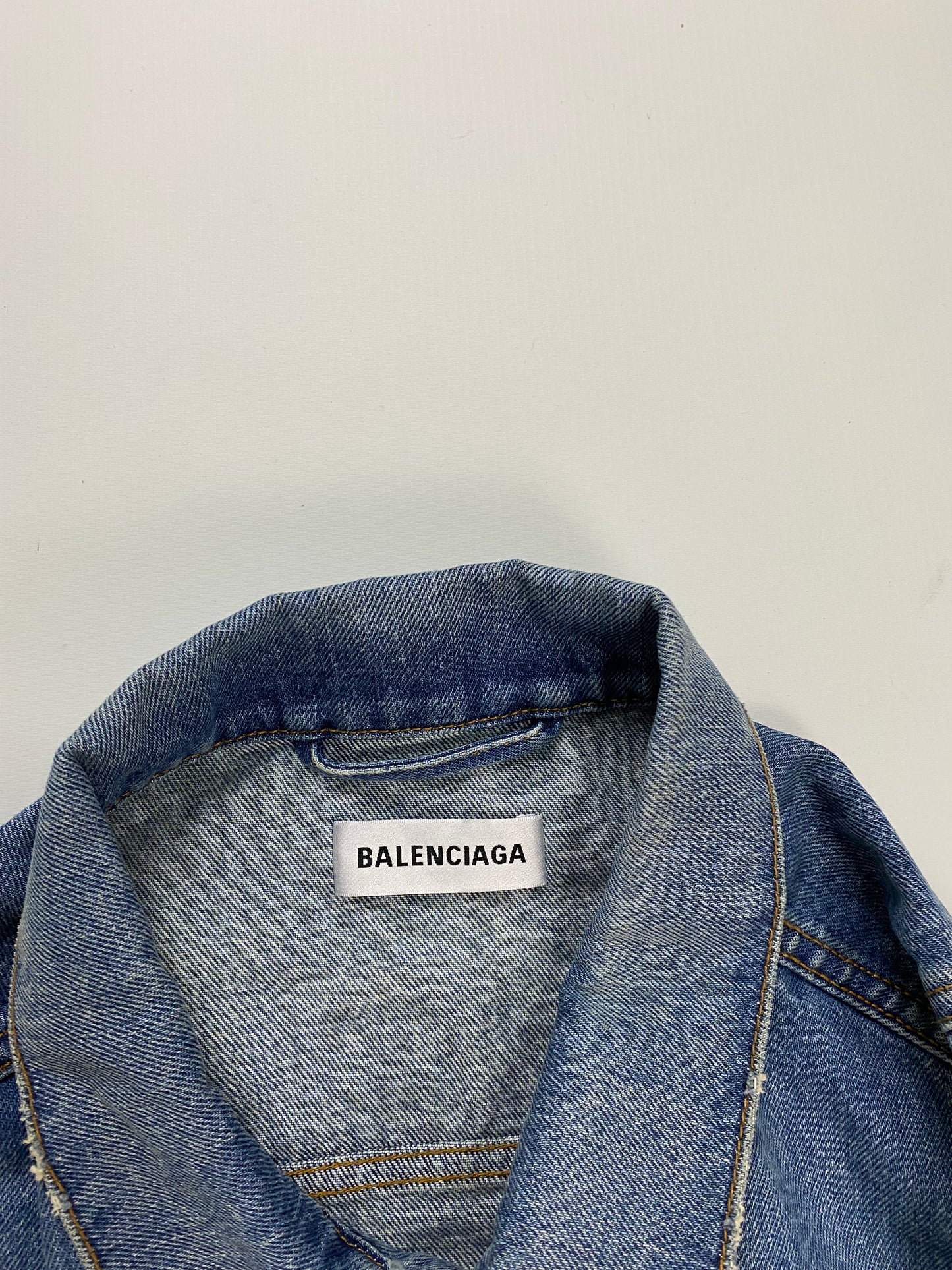 Balenciaga oversized Japanese denim jacket in blue SZ:38