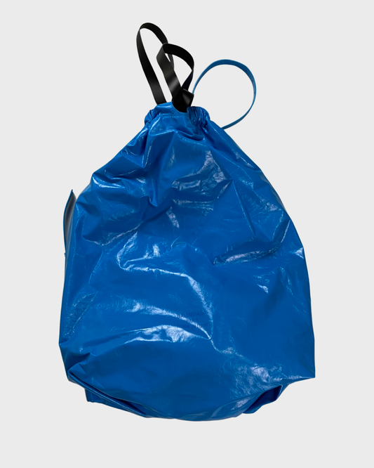 Balenciaga AW22 360° snowstorm show blue calf leather trash bag SZ:OS