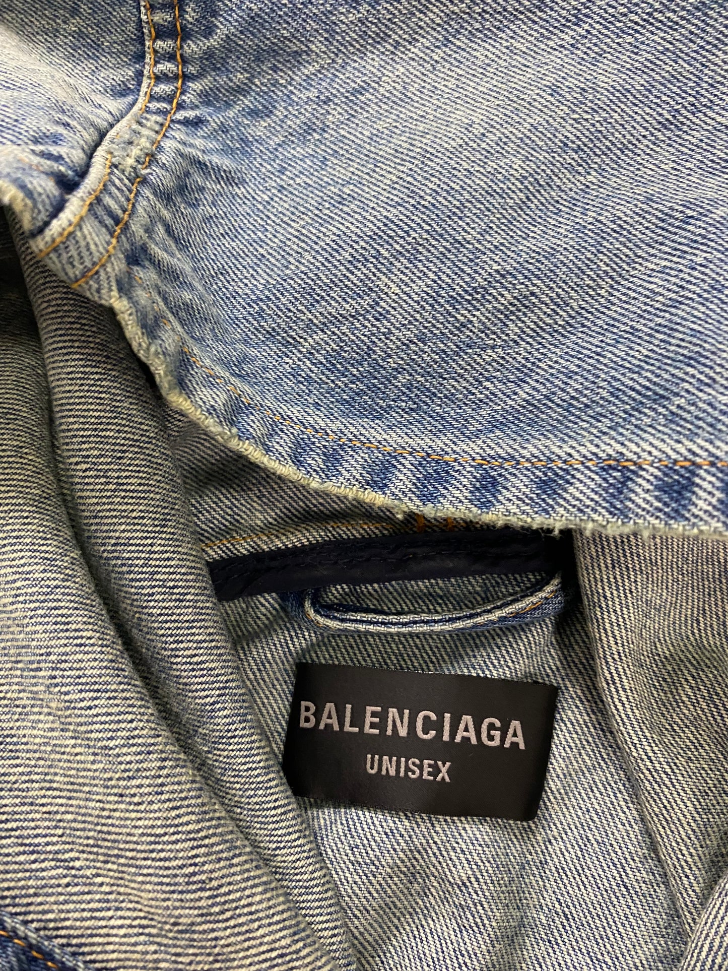 Balenciaga 360°snowstorm show AW22 denim hoodie in blue SZ:1