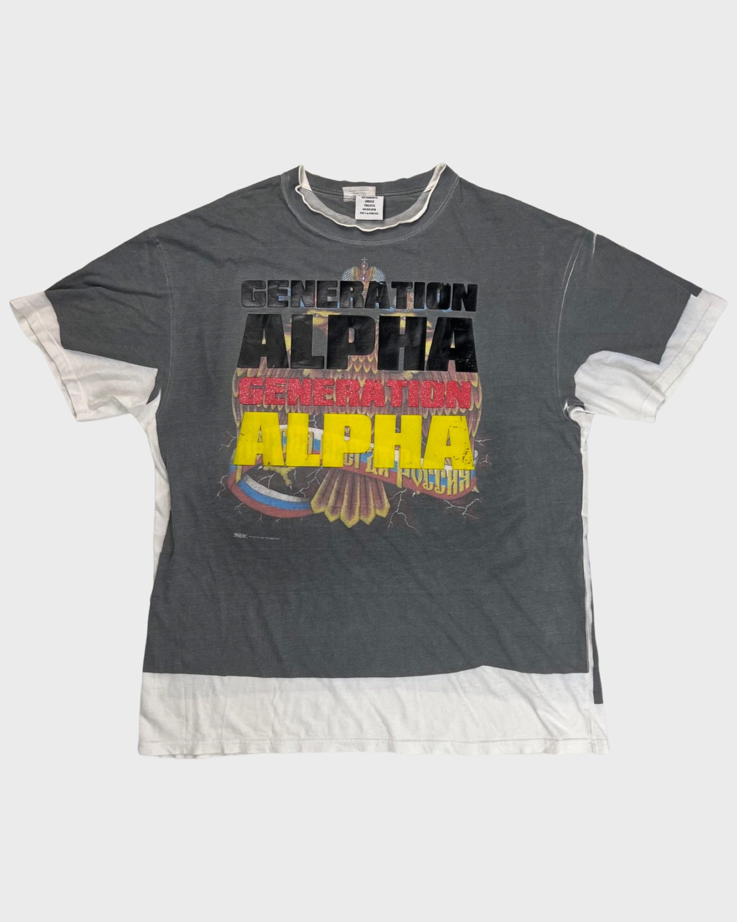Vetements AW18 ALPHA GENERATION ALPHA Tee  T-shirt  SZ:XS|S|M