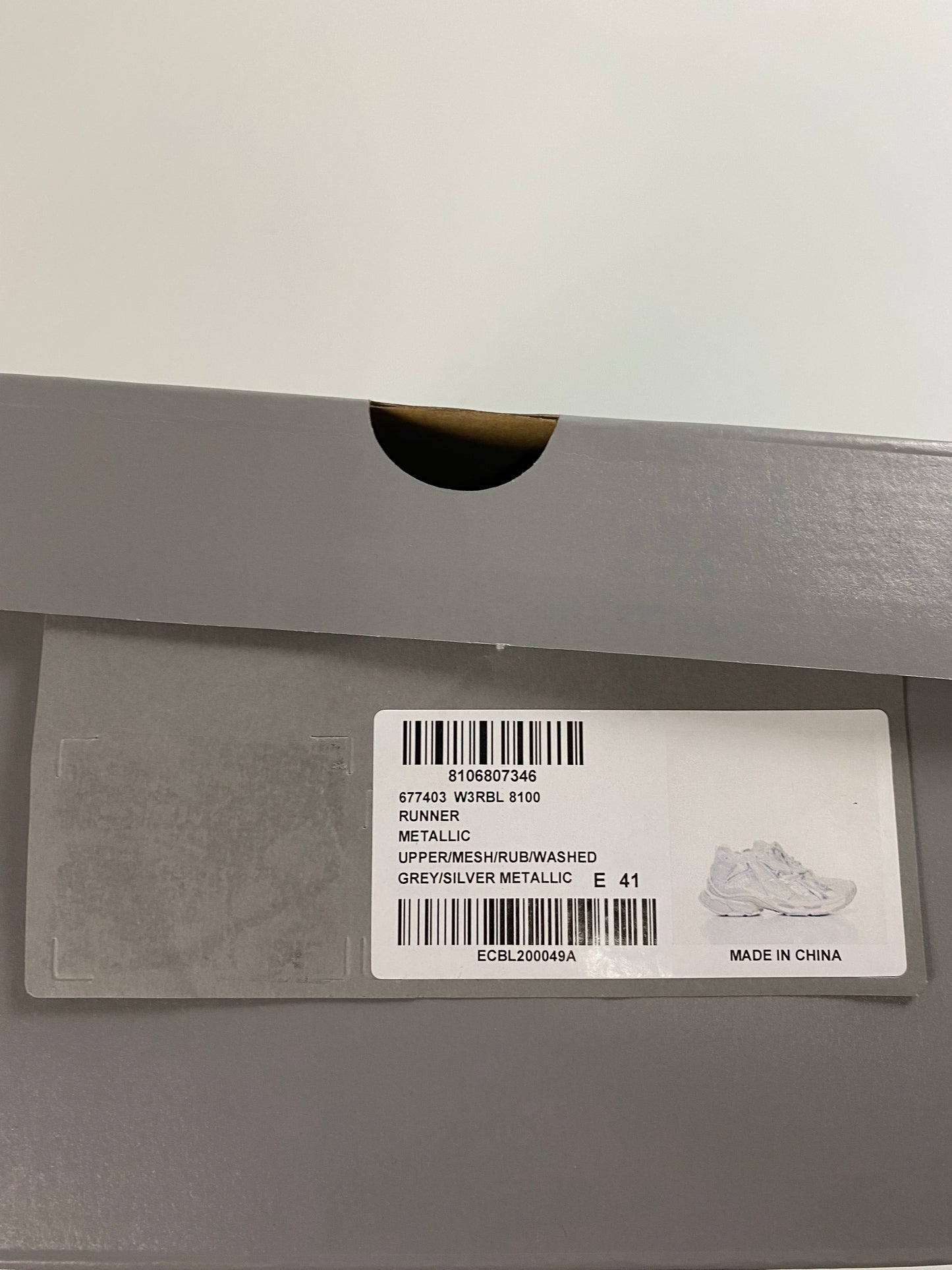 Balenciaga runners in silver SZ:41