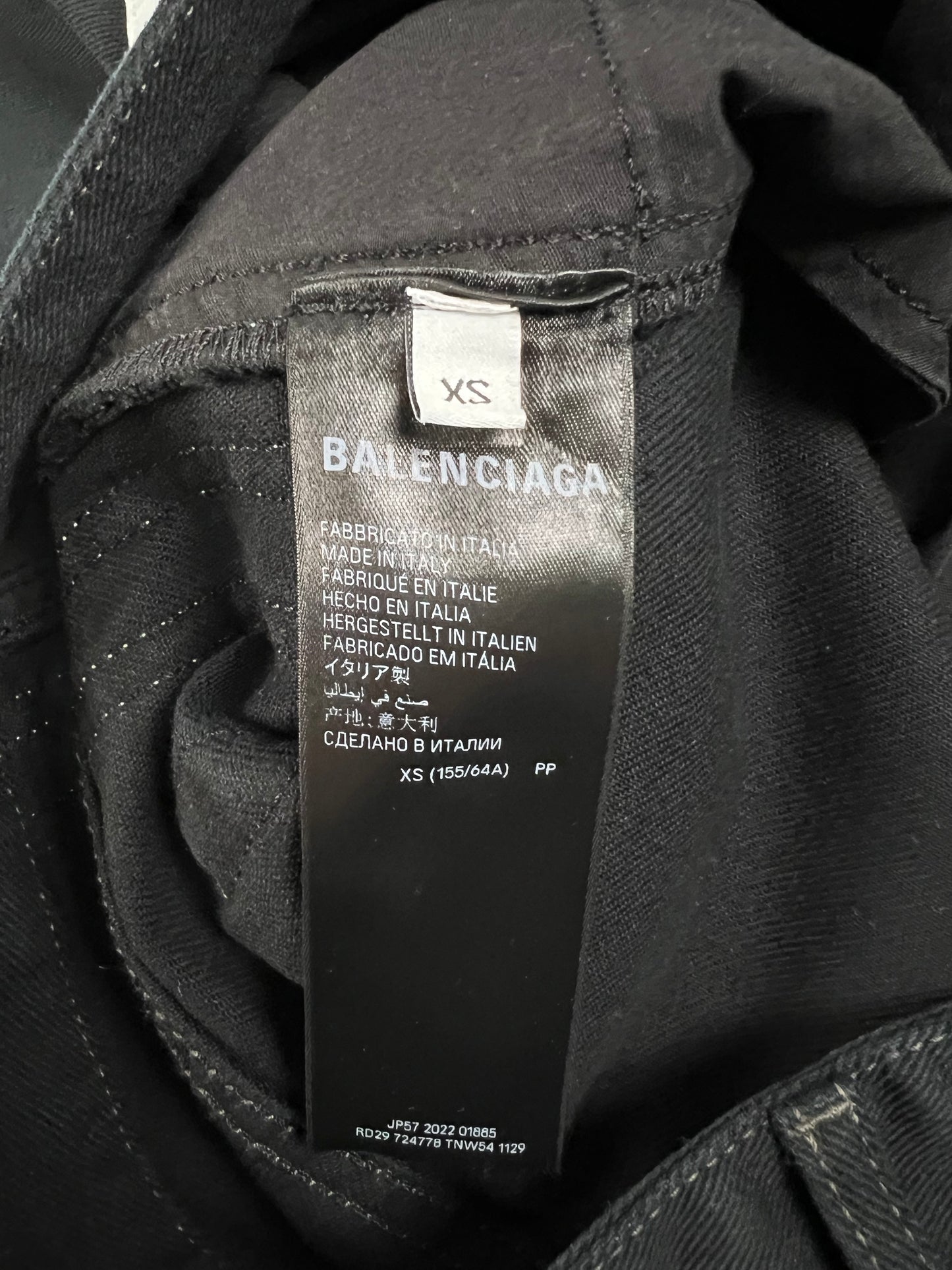 Balenciaga x Adidas SS23 runway baggy 3 stripes jeans in black SZ:XS