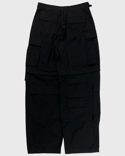 Balenciaga Multipocket asymmetric baggy cargo pants black SZ:48