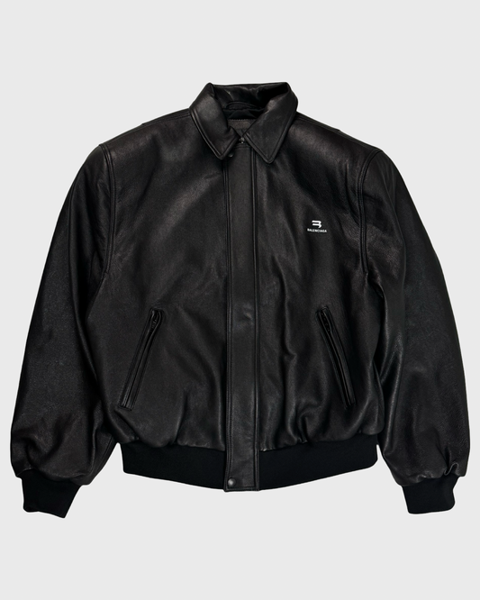 Balenciaga TAXI SPORTY B LEATHER JACKET BLOUSON SZ:XXS