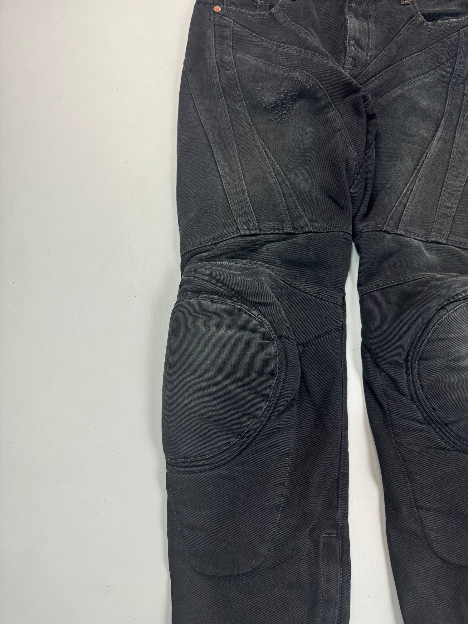 Balenciaga AW22 1OF1 SAMPLE BIKER MOTO DENIM JEANS PANTS SZ 46