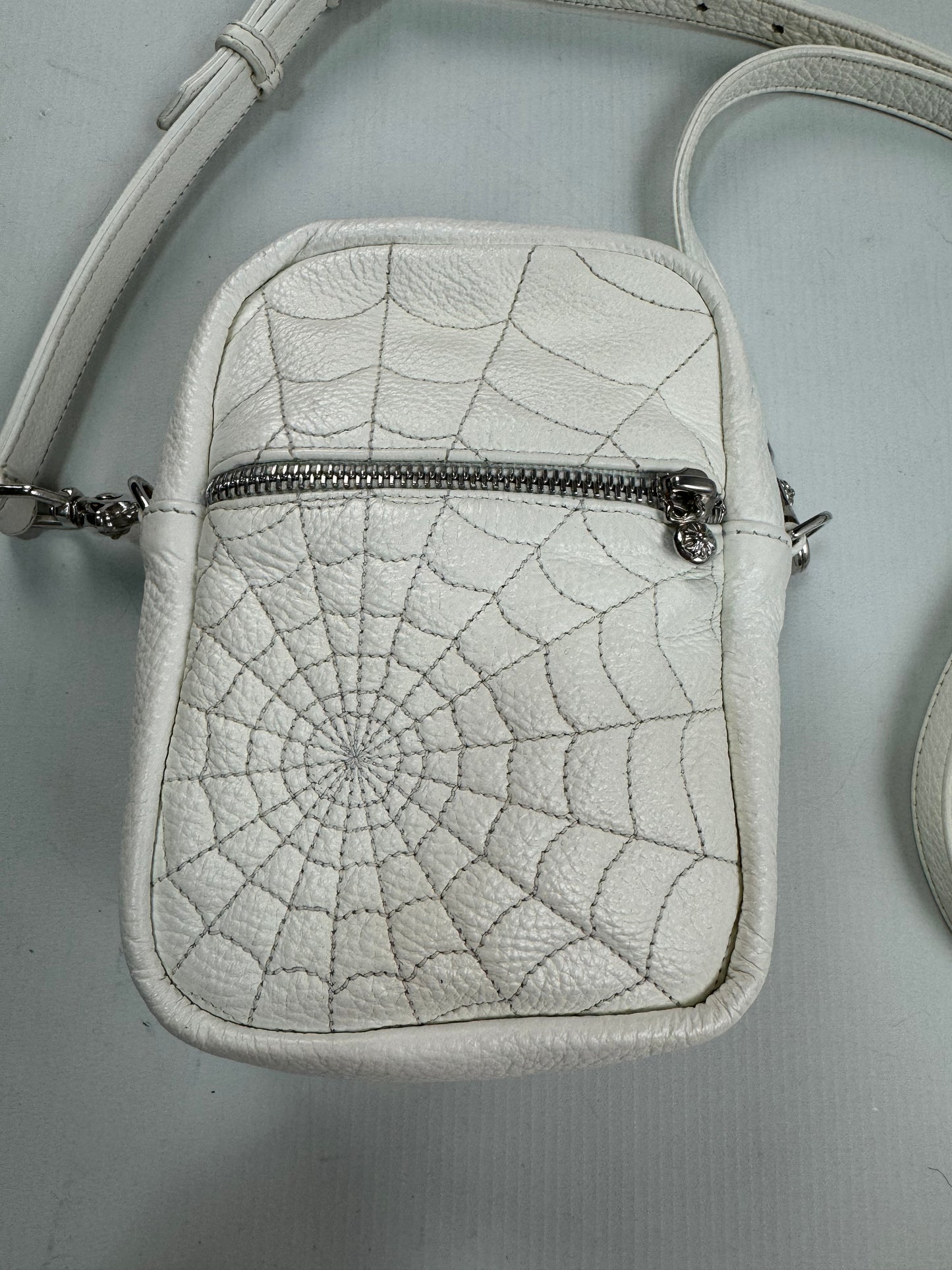 Chrome Hearts Spidwerweb pattern Taka bag in white SZ:OS