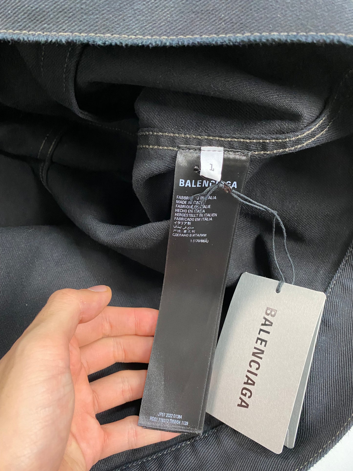 Balenciaga 360°snowstorm show AW22 denim hoodie in grey SZ:1