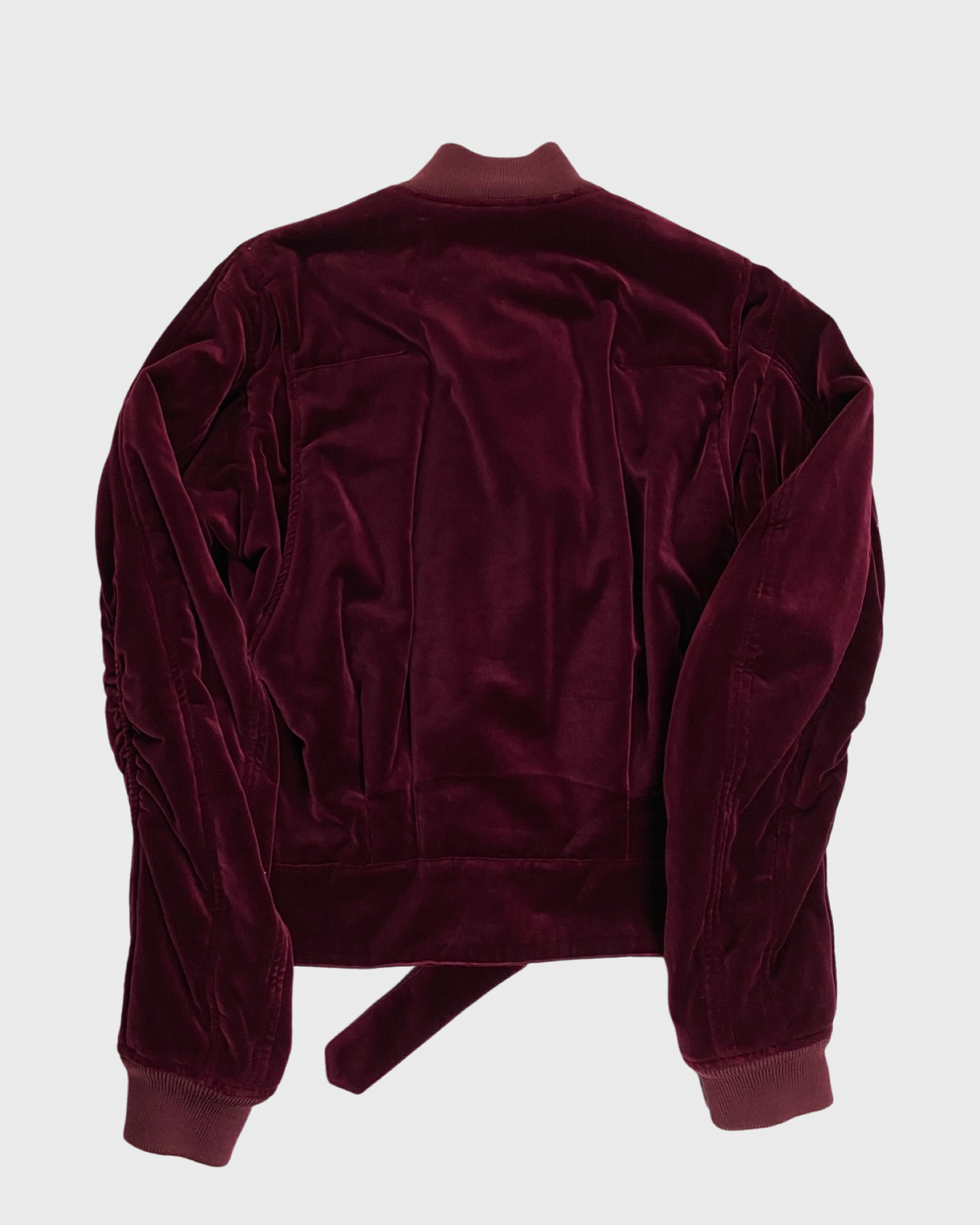 Haider Ackermann AW15 OG velvet bomber jacket in burgundy red SZ:S