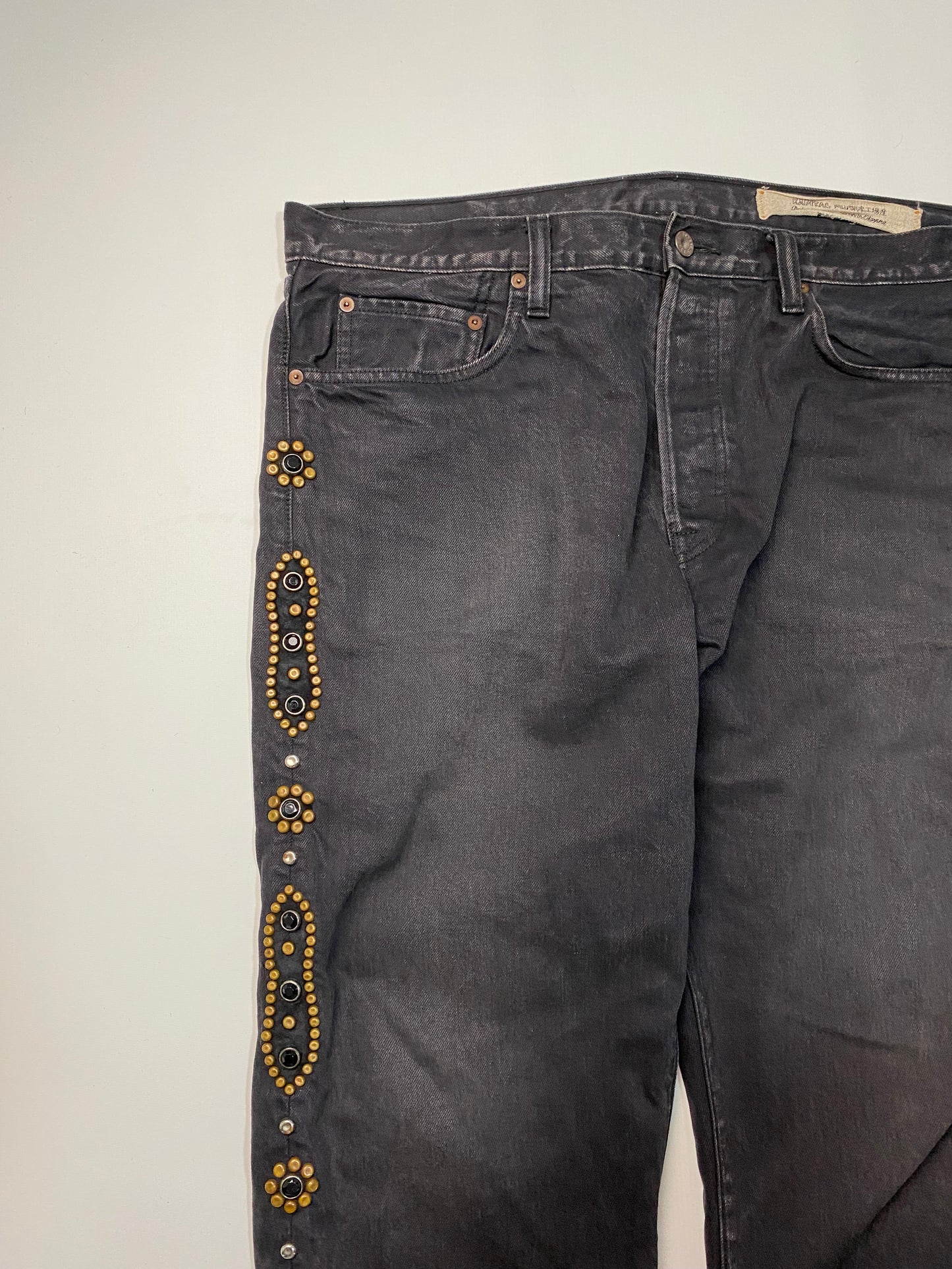 Kapital Gemstone jewel jeans in black SZ:W38