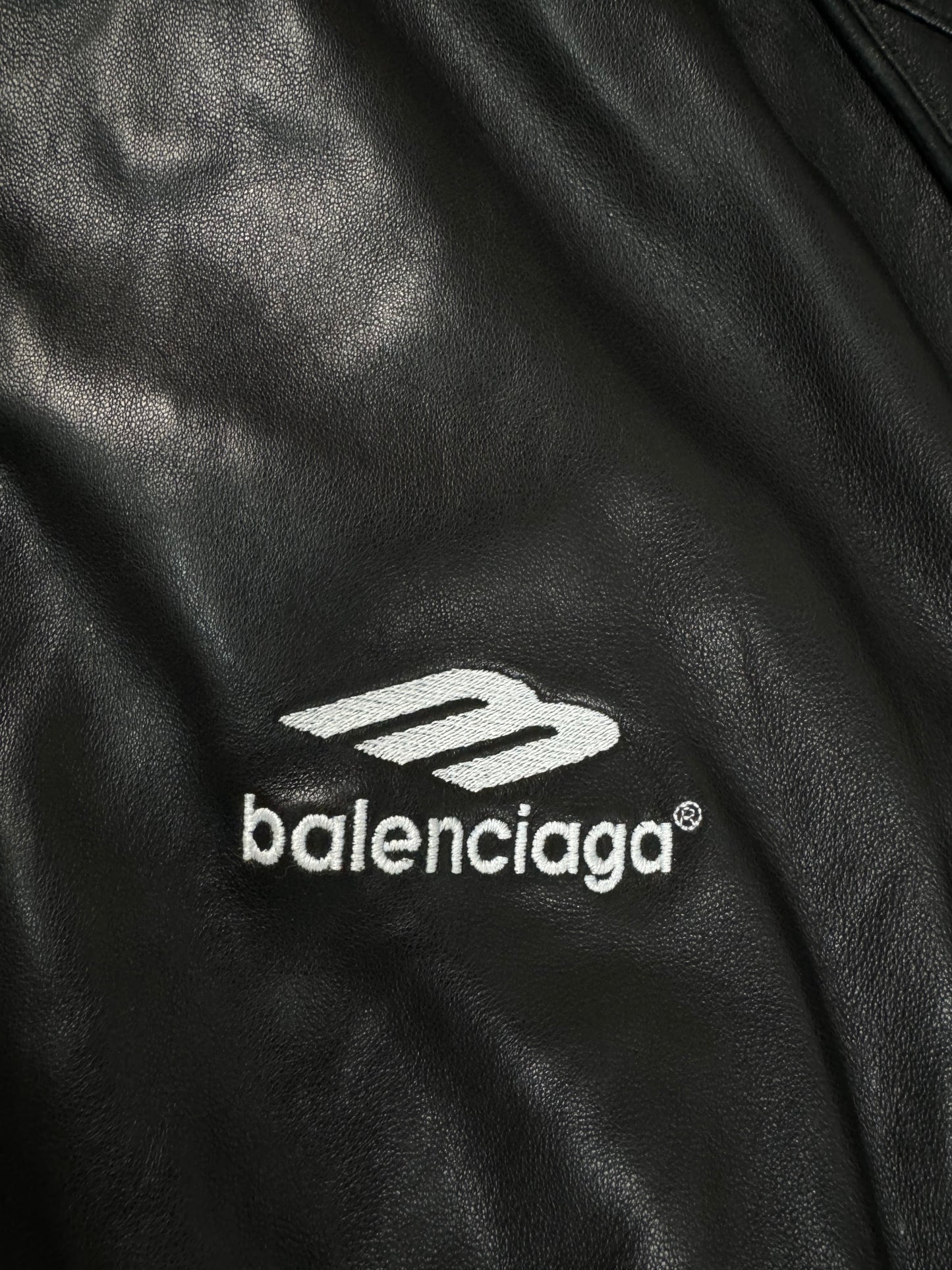 Balenciaga SUPer soft lamb leather 3B logo trackjacket SZ:2