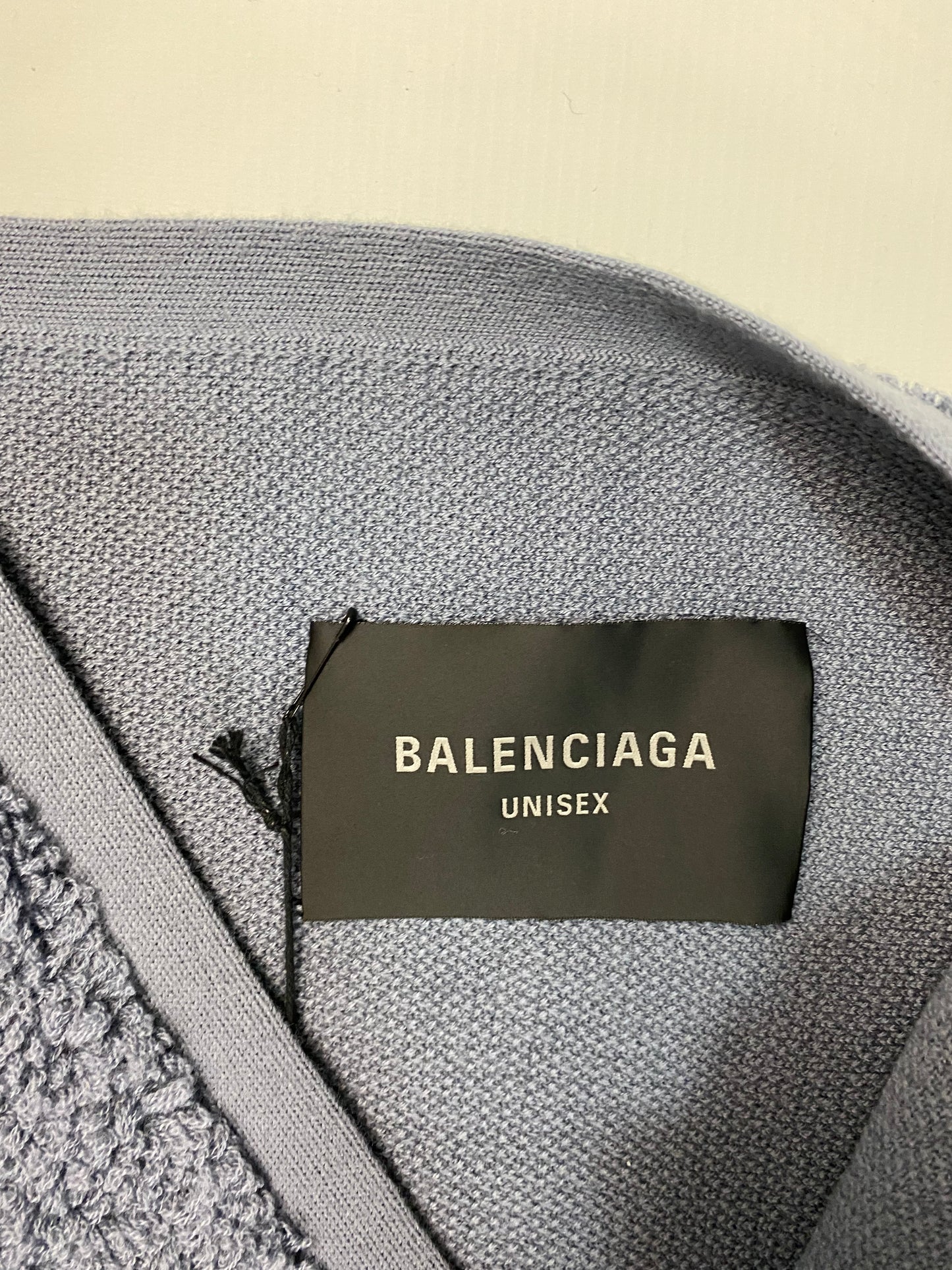 Balenciaga AW22 360° snowstorm show runway cashmere towel cape grey SZ:OS