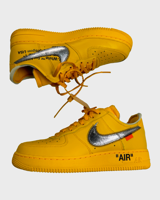 Nike x Off White ICA university gold yellow Air Force 1 / one SZ:8.5