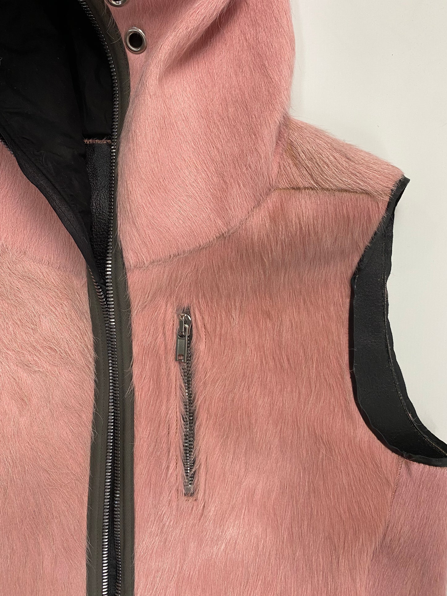 Rick Owens AW22 Ponyhair Gimp Vest SZ:48