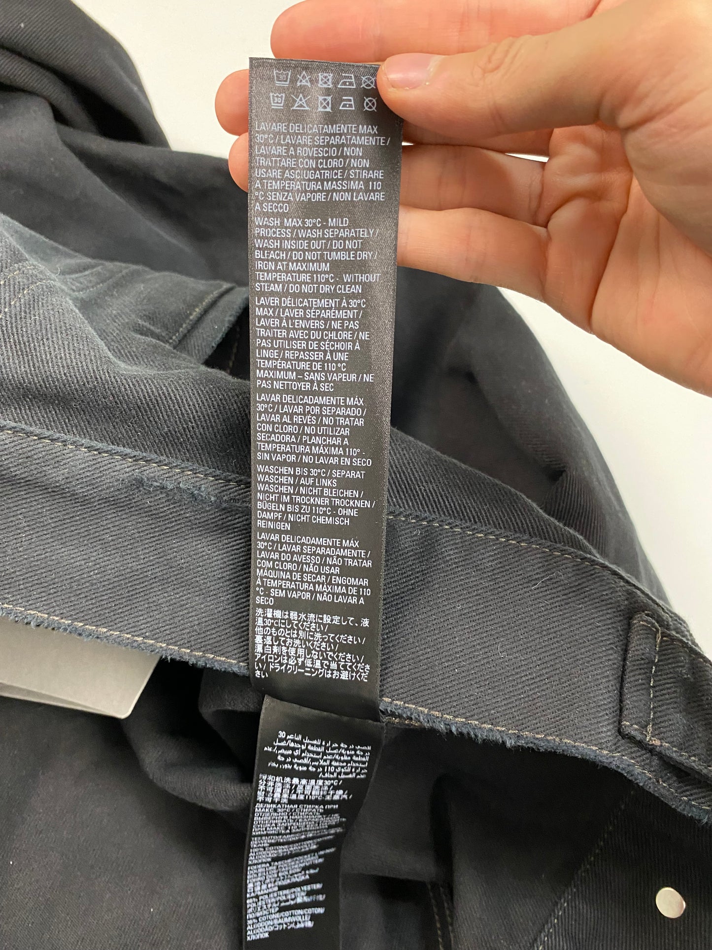 Balenciaga 360°snowstorm show AW22 denim hoodie in grey SZ:1