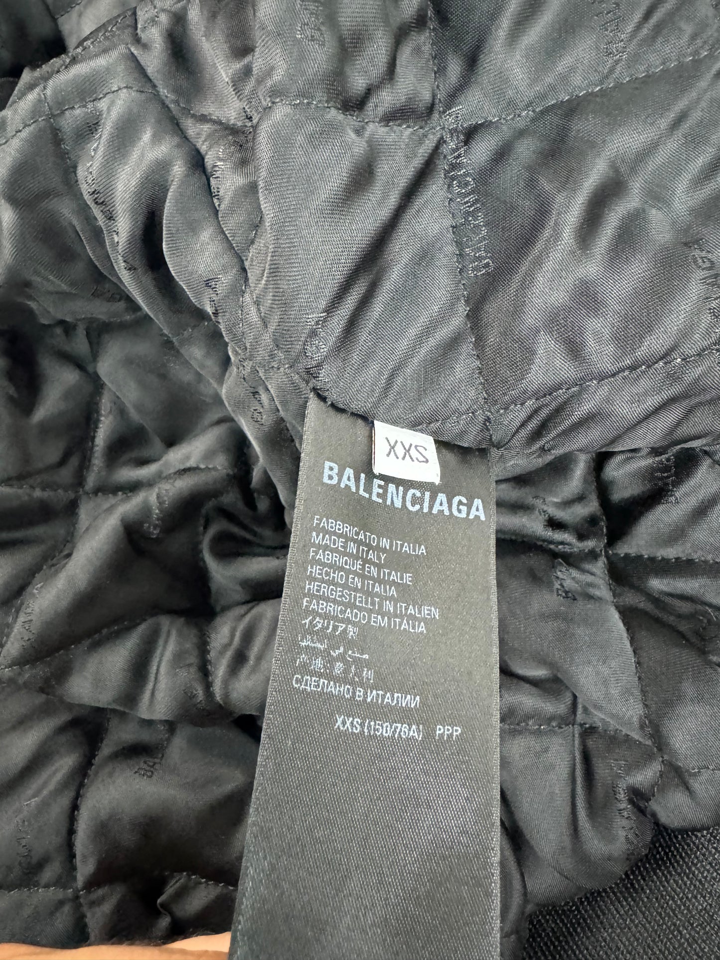 Balenciaga TAXI SPORTY B LEATHER JACKET BLOUSON SZ:XXS