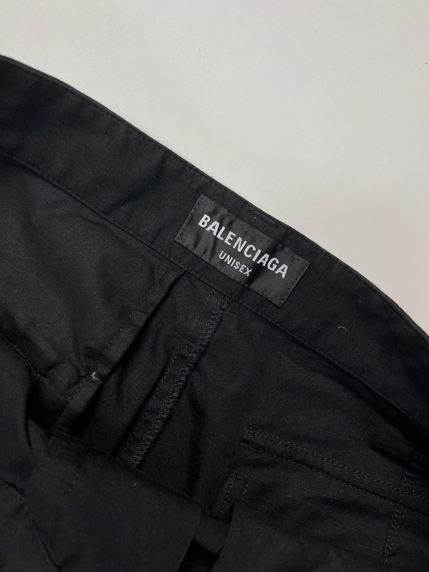 Balenciaga Multipocket asymmetric baggy cargo pants black SZ:48