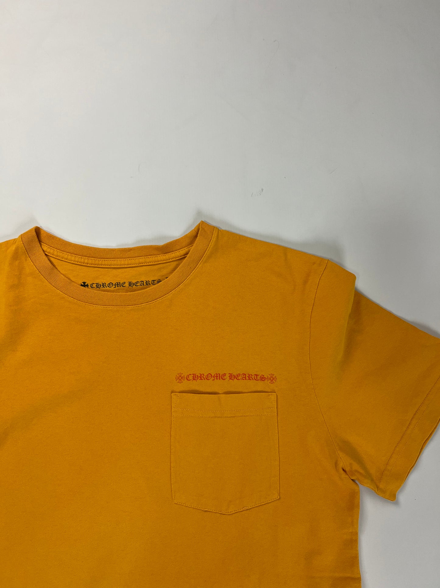 Chrome Hearts x Mattyboy Art Basel Call Me Tee tshirt in mustard SZ:M