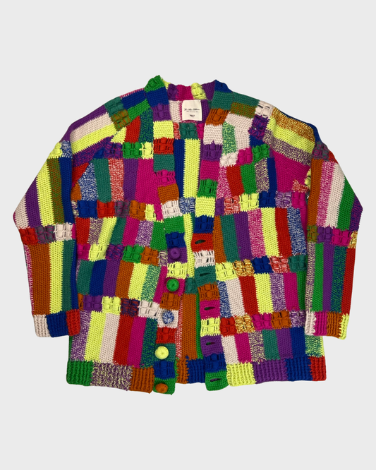 The Elder Statesman cashmere multicolor joker cardigan SZ:M