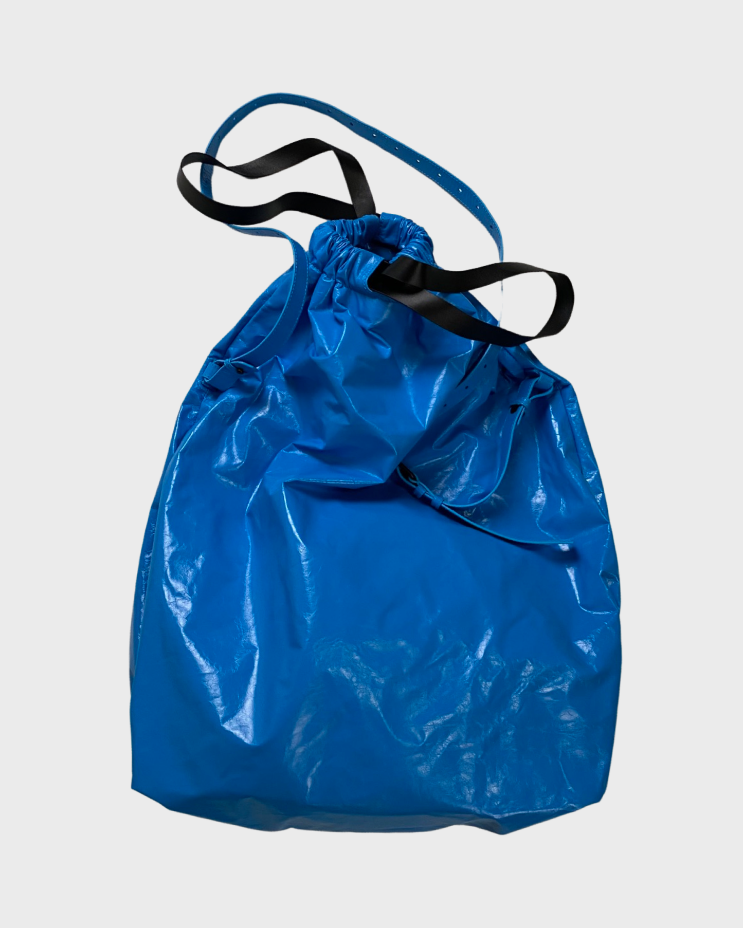 Balenciaga AW22 360° snowstorm show blue calf leather trash bag SZ:OS