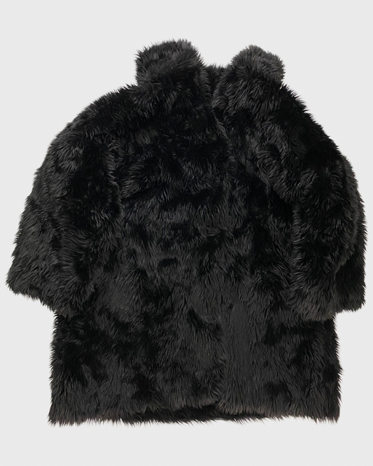 Balenciaga faux fur coat black SZ:34
