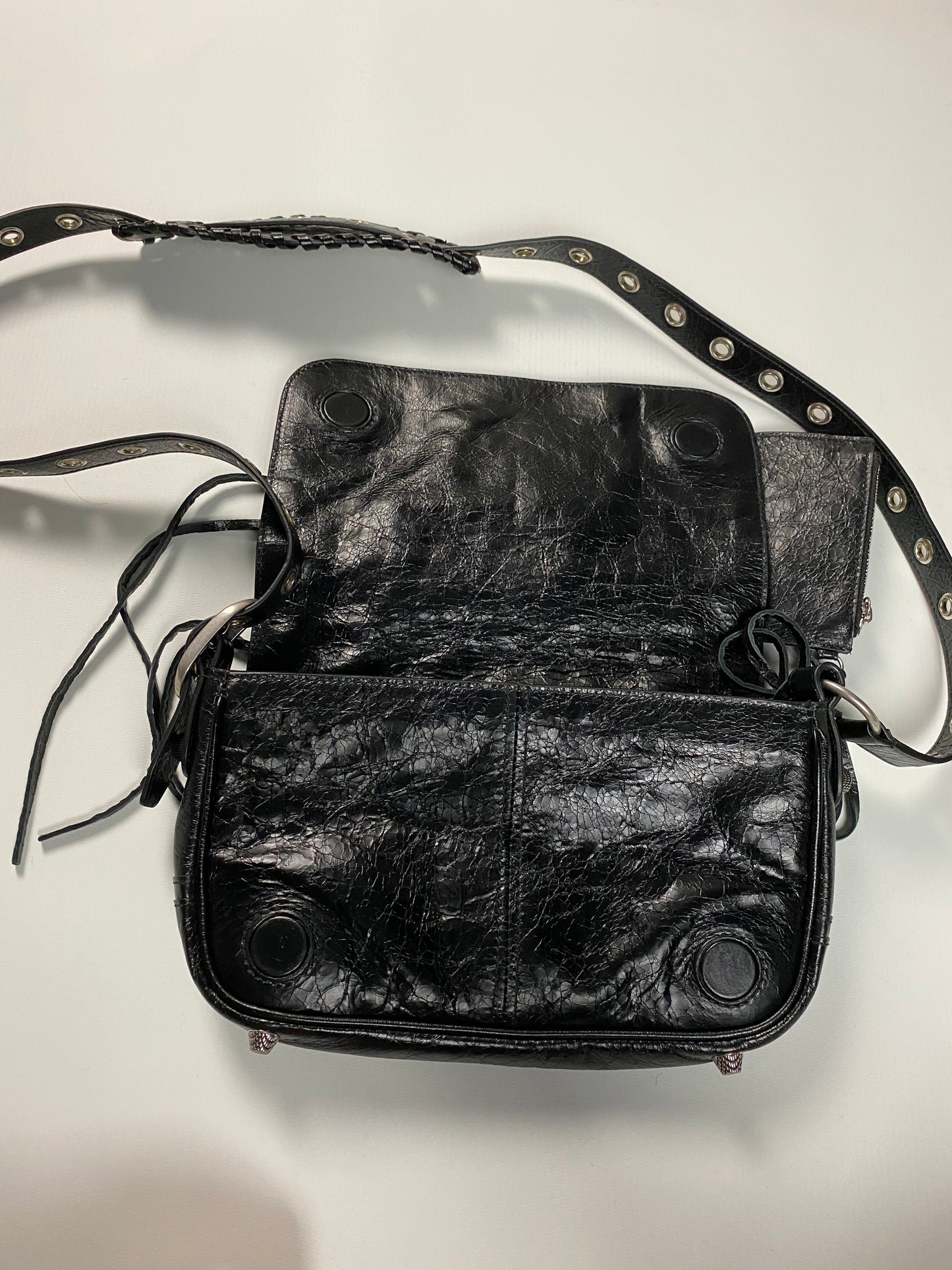 Balenciaga rectangle "men’s“ le cagole bag in black SZ:OS