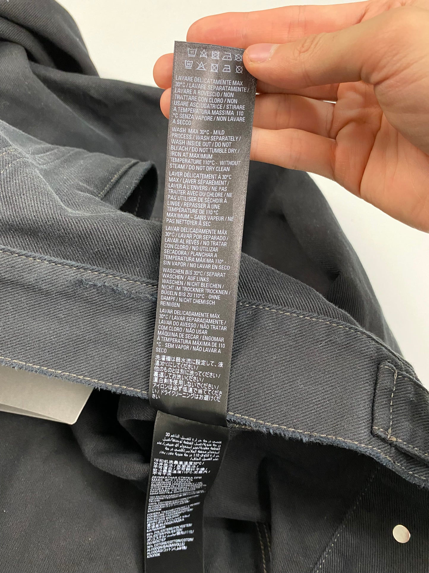 Balenciaga 360°snowstorm show AW22 denim hoodie in grey SZ:1