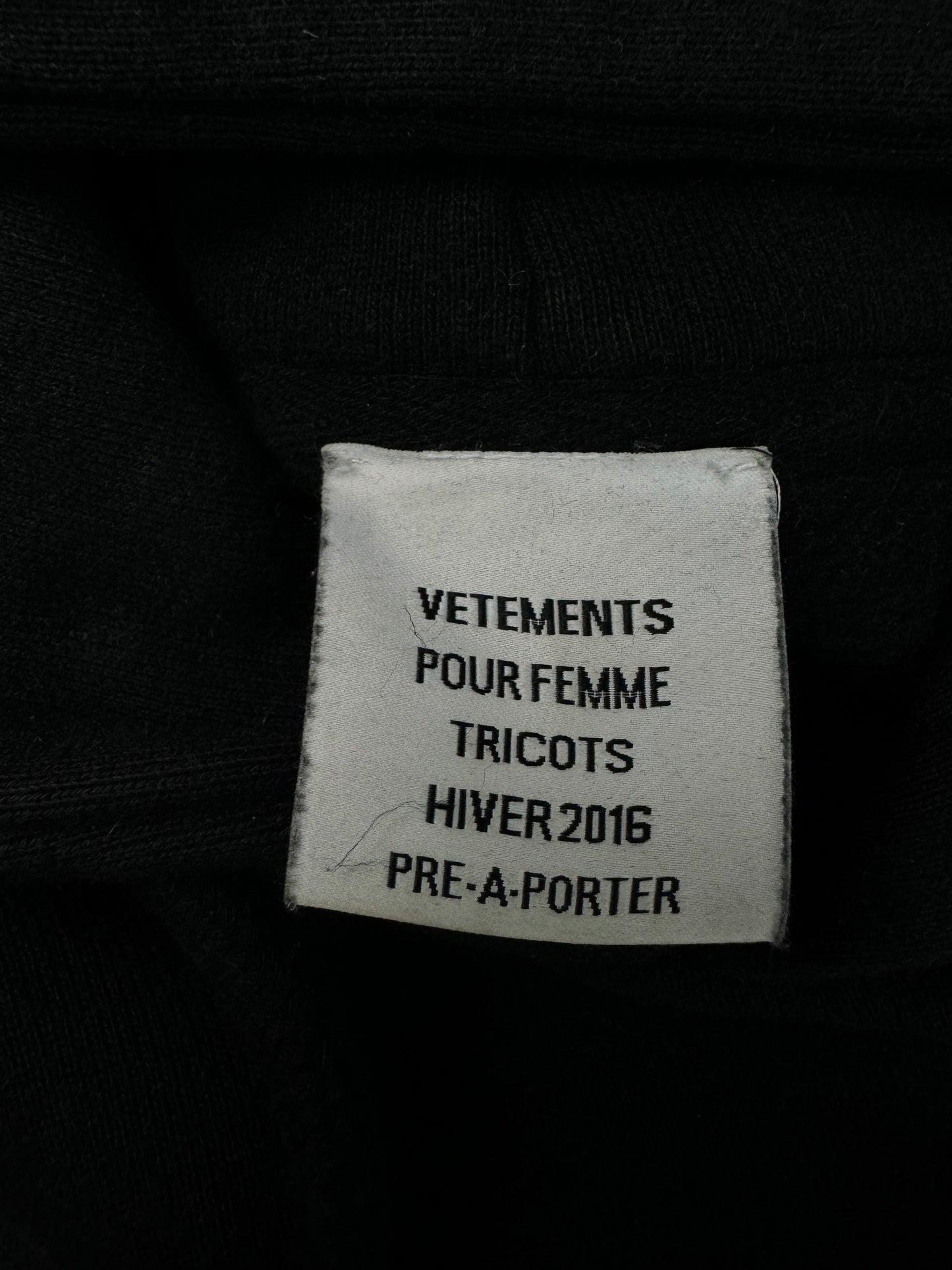 Vetements AW15 OG METAL HOODIE SZ:L