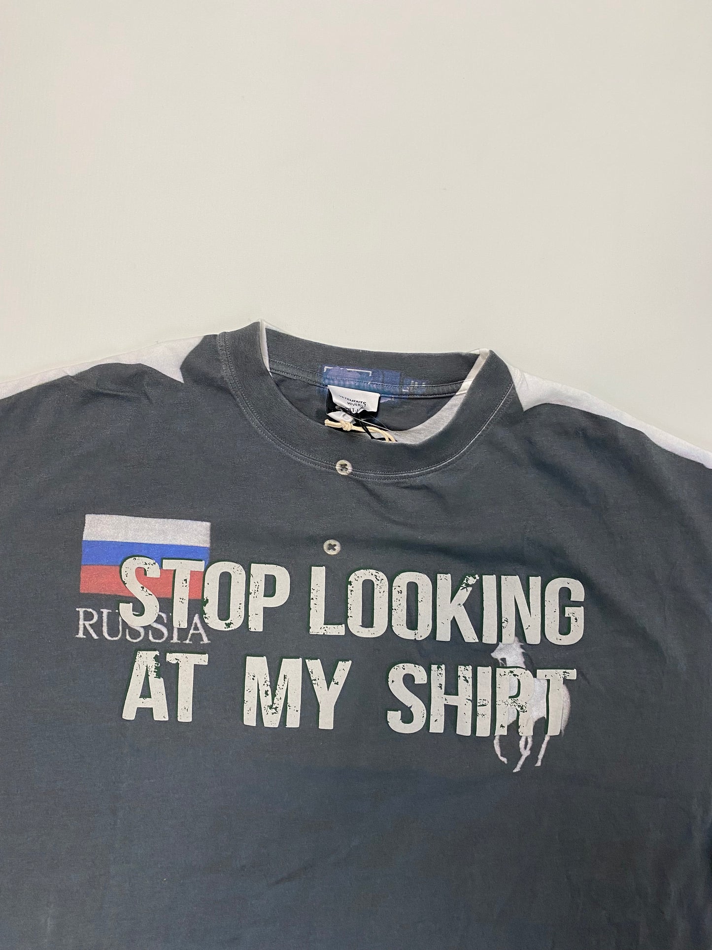 Vetements trompe l‘oeil Russia Polo tshirt SZ:XS|S|M