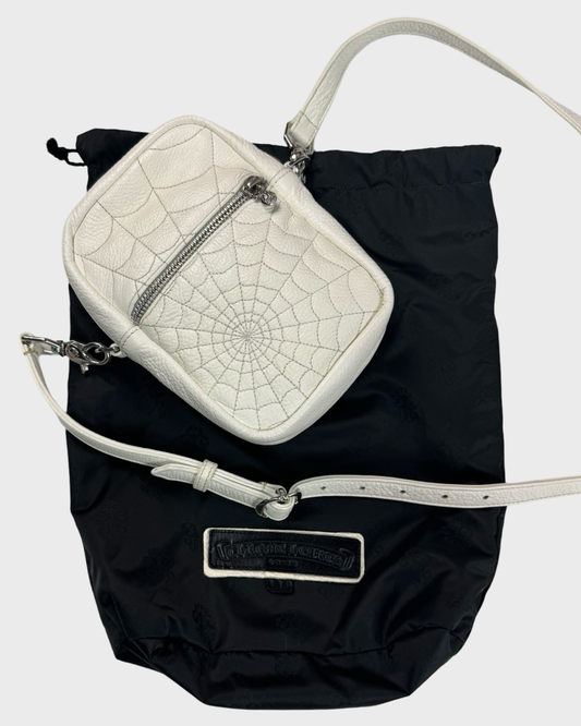 Chrome Hearts Spidwerweb pattern Taka bag in white SZ:OS