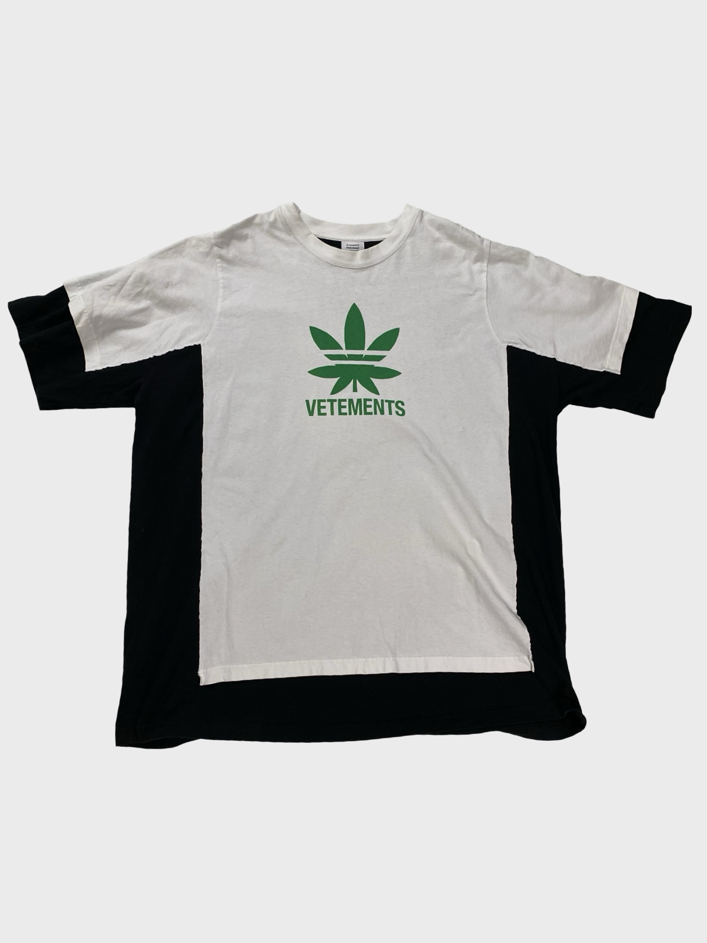 Vetements SS20 Weed adidas parody tee SZ:S