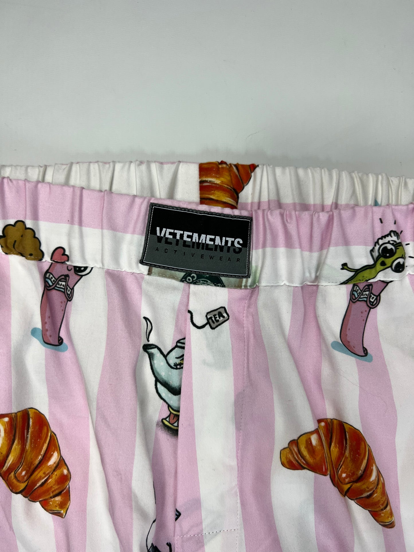 Vetements Pyjama breakfast runway Pants in pink SZ:S