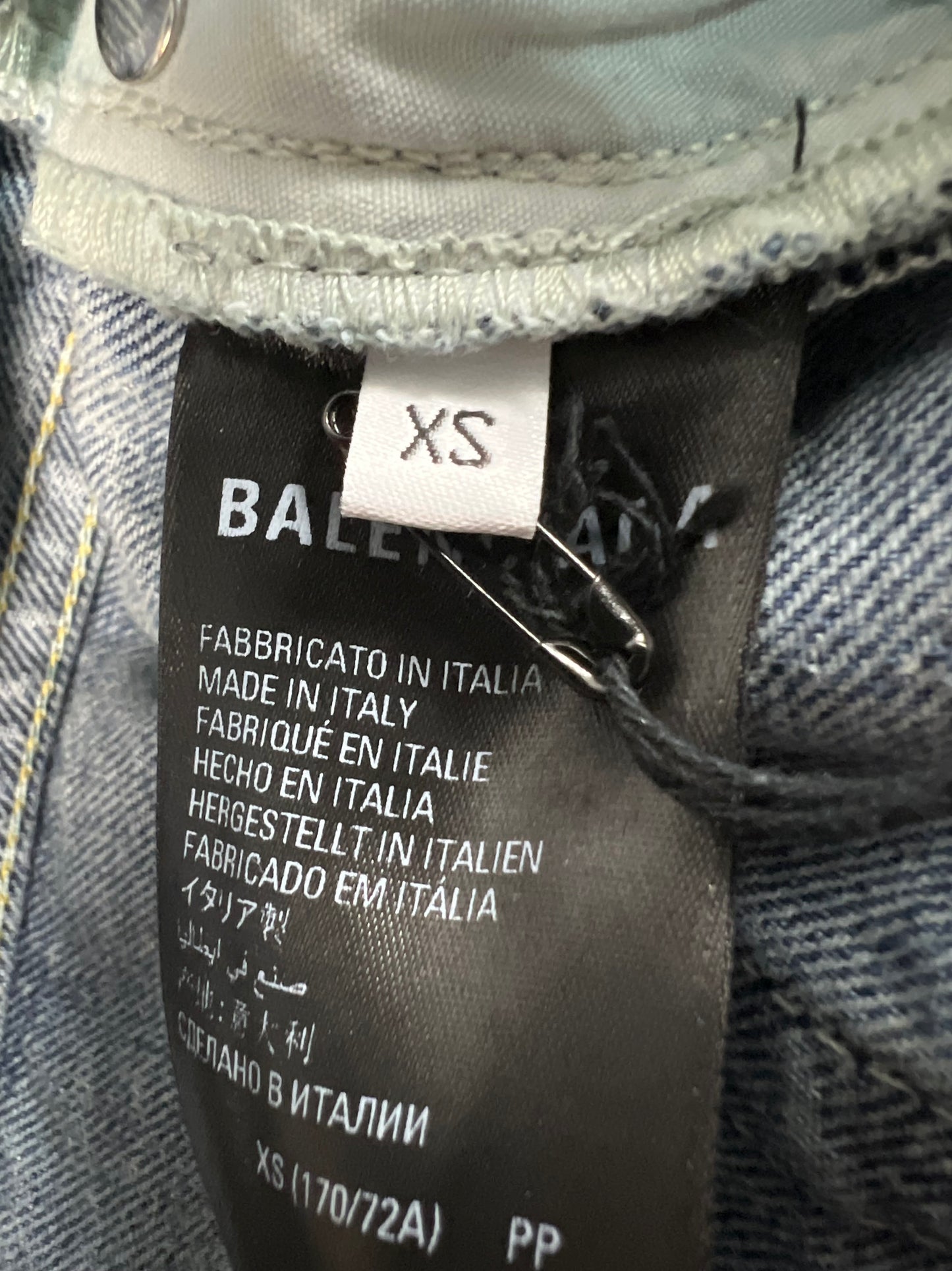 Balenciaga Fall 22 lost tape flared jeans in light Blue SZ:XS