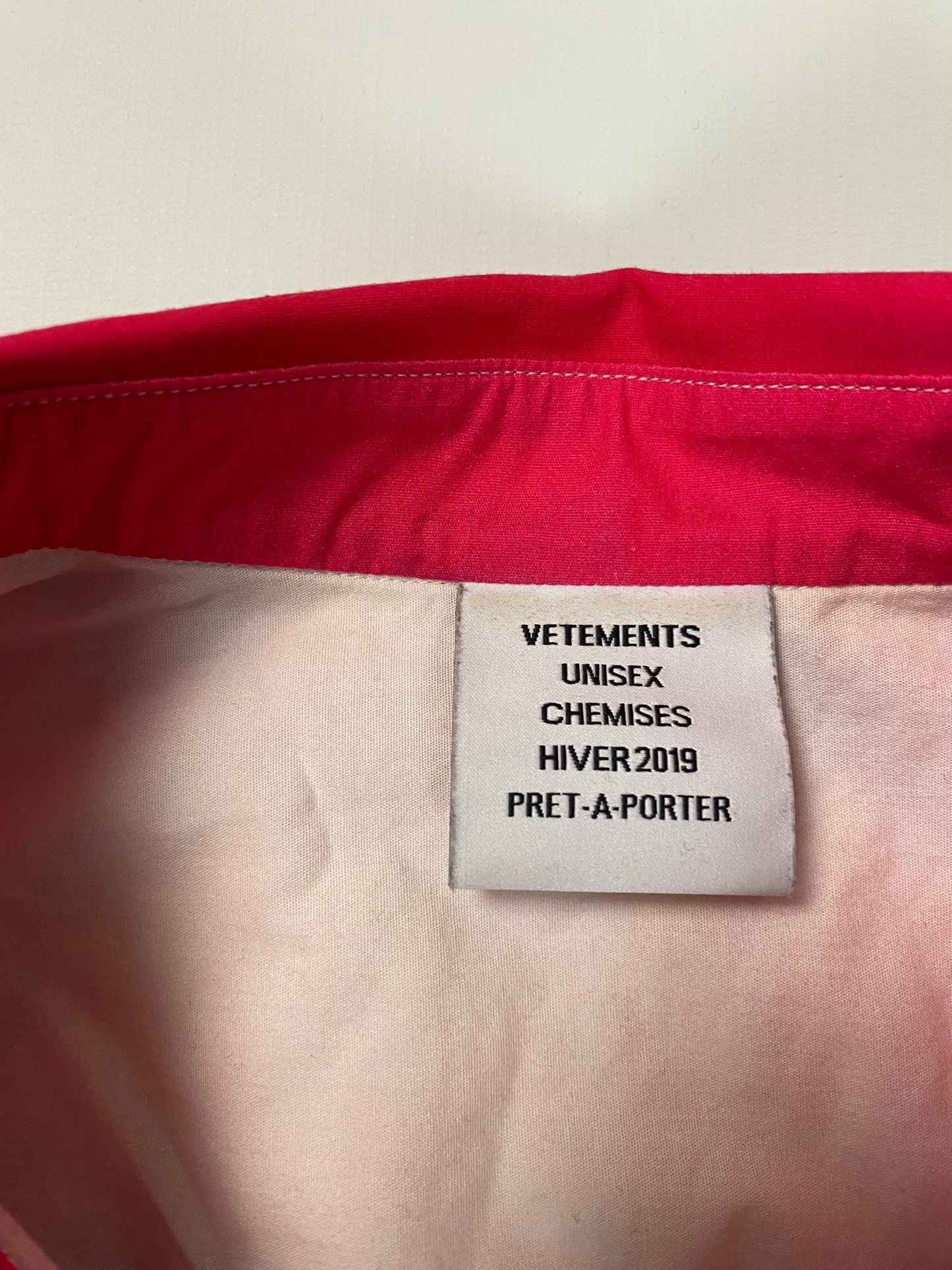 Vetements AW18 Marilyn Manson button up shirt pink SZ:XS|S