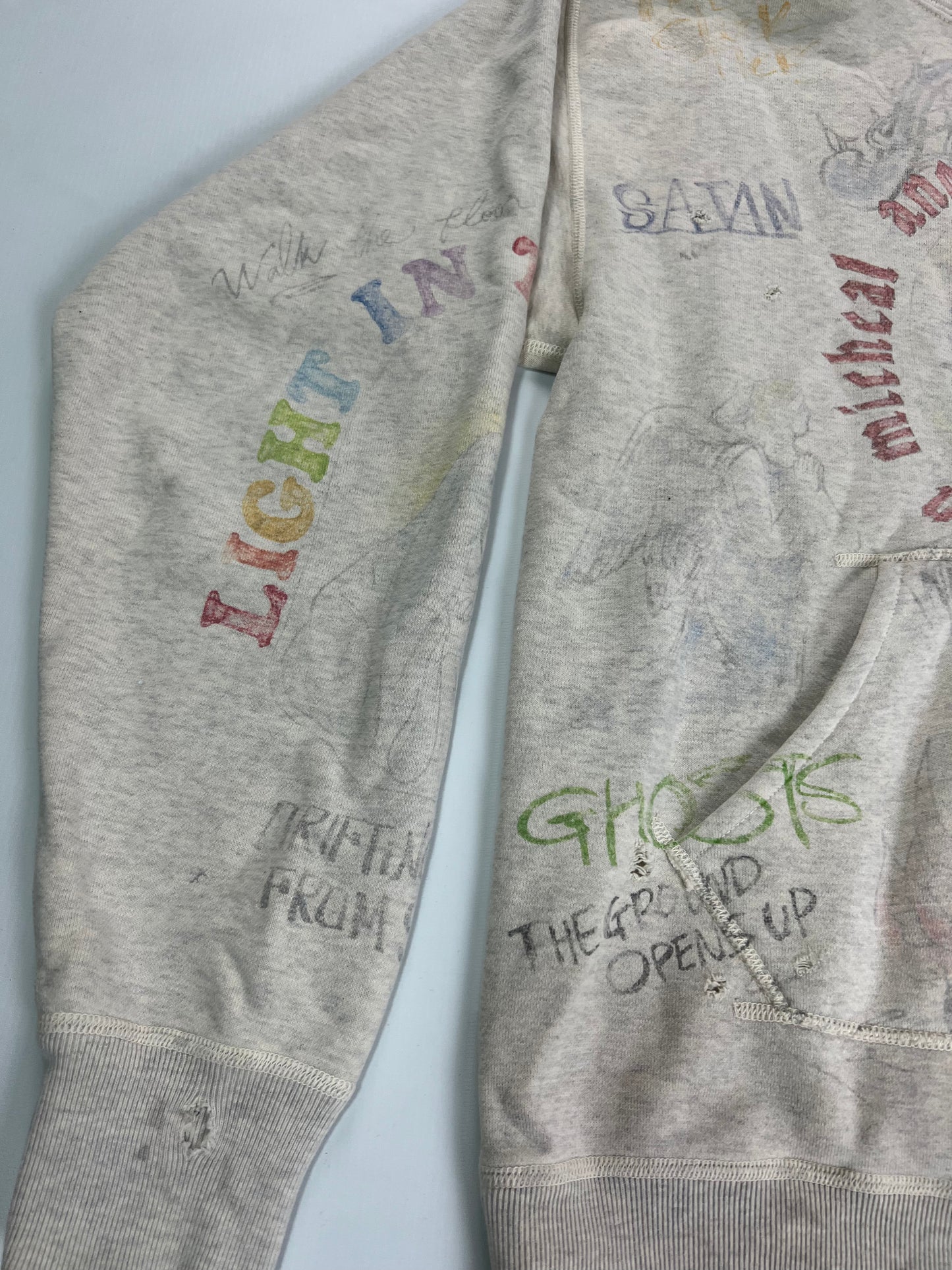 Saint Michael OG  AW20 JESUS SCRIBBLE GRAFFITI HOODIE SZ:M