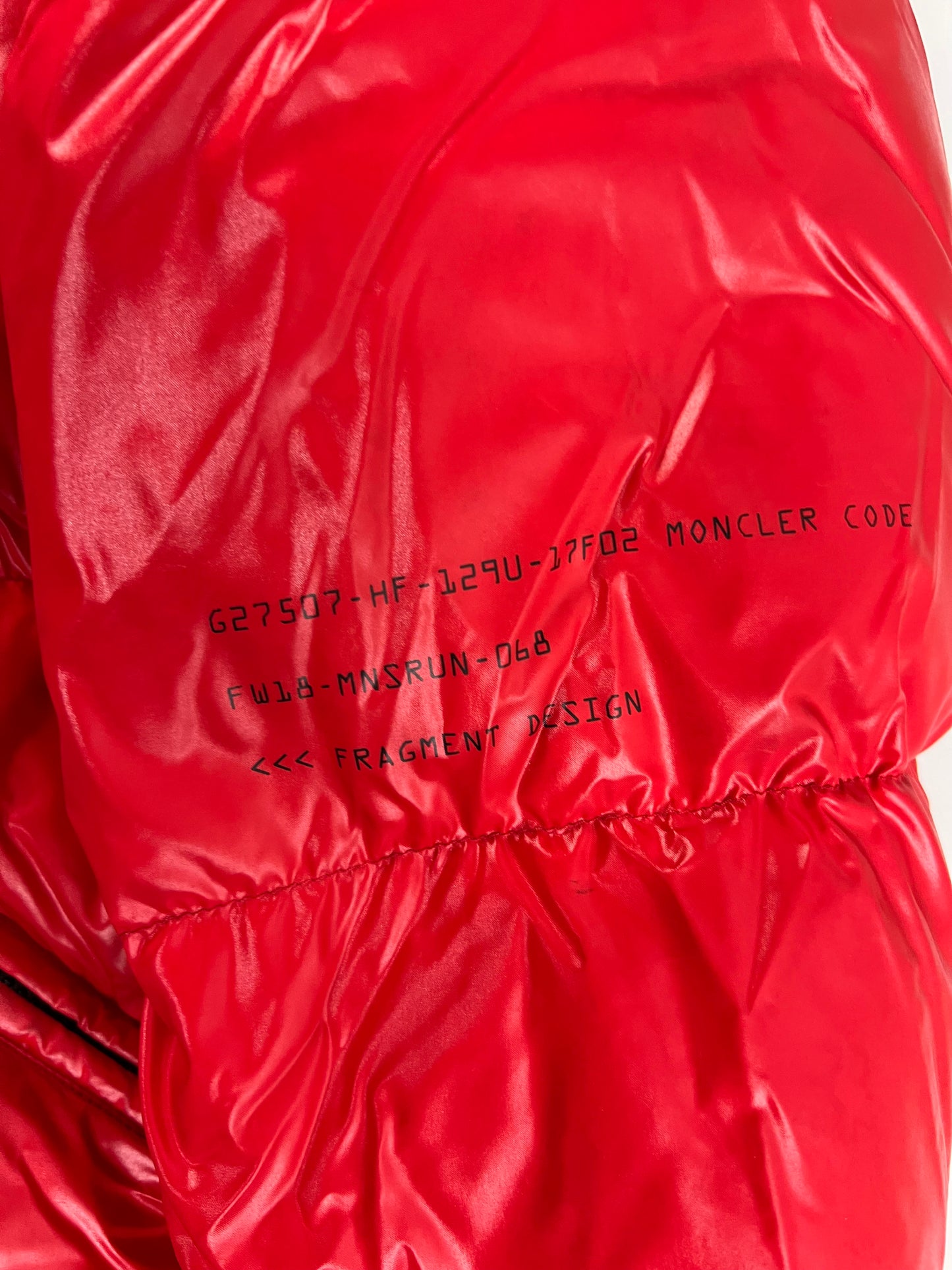 Moncler x Fragment Red puffer Jacket SZ:2