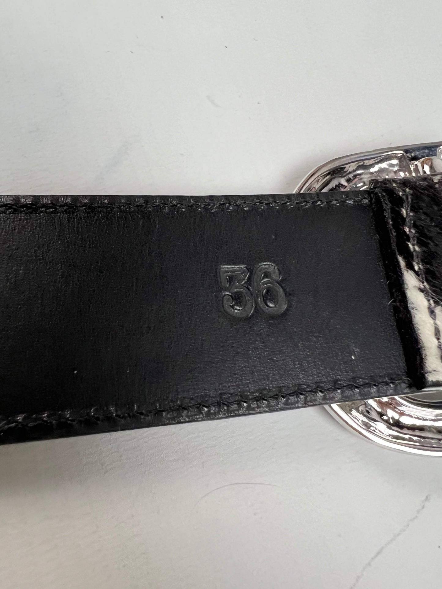 Chrome Hearts Special Order VIP Zebra Belt SZ:36