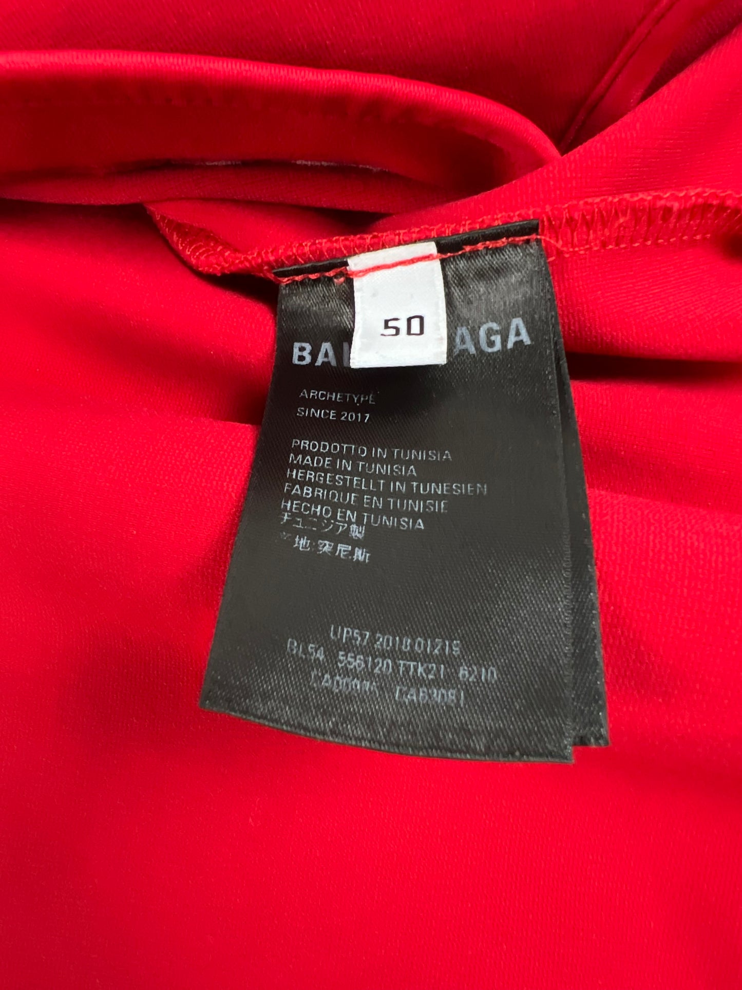 Balenciaga Red Logo Zip-Up trackjacket SZ:50